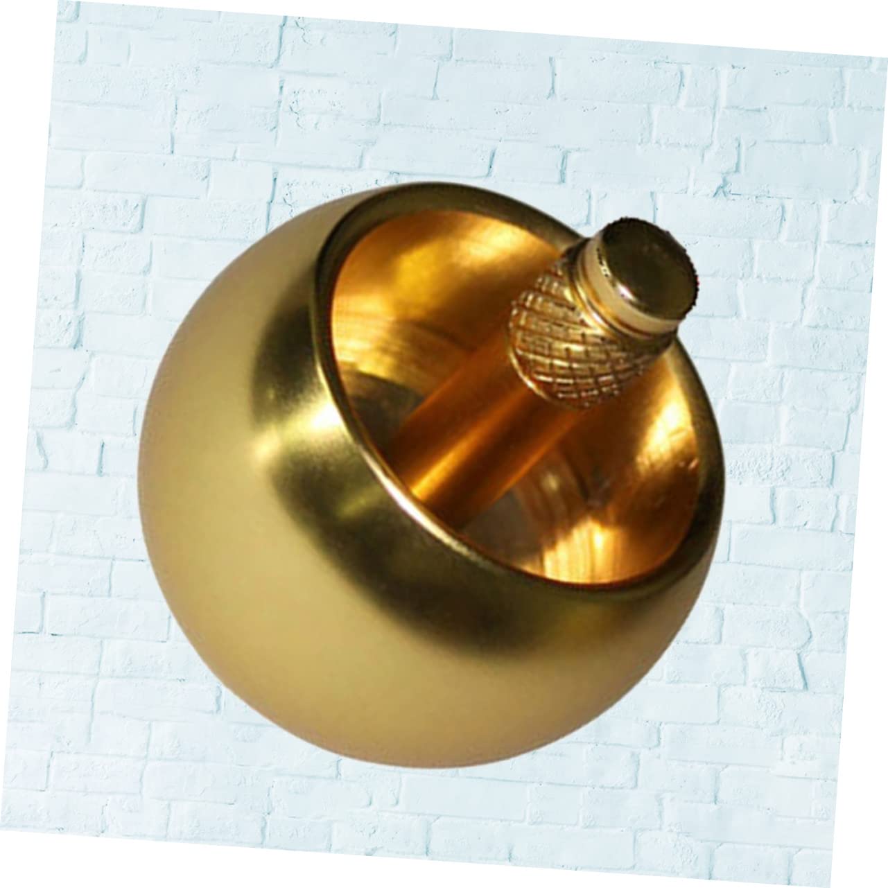 JOINPAYA 1pc Mushroom Head Automatic Metal Gyro Toy Unique Design Educational Fun Lightweight Present for Adults Golden Color