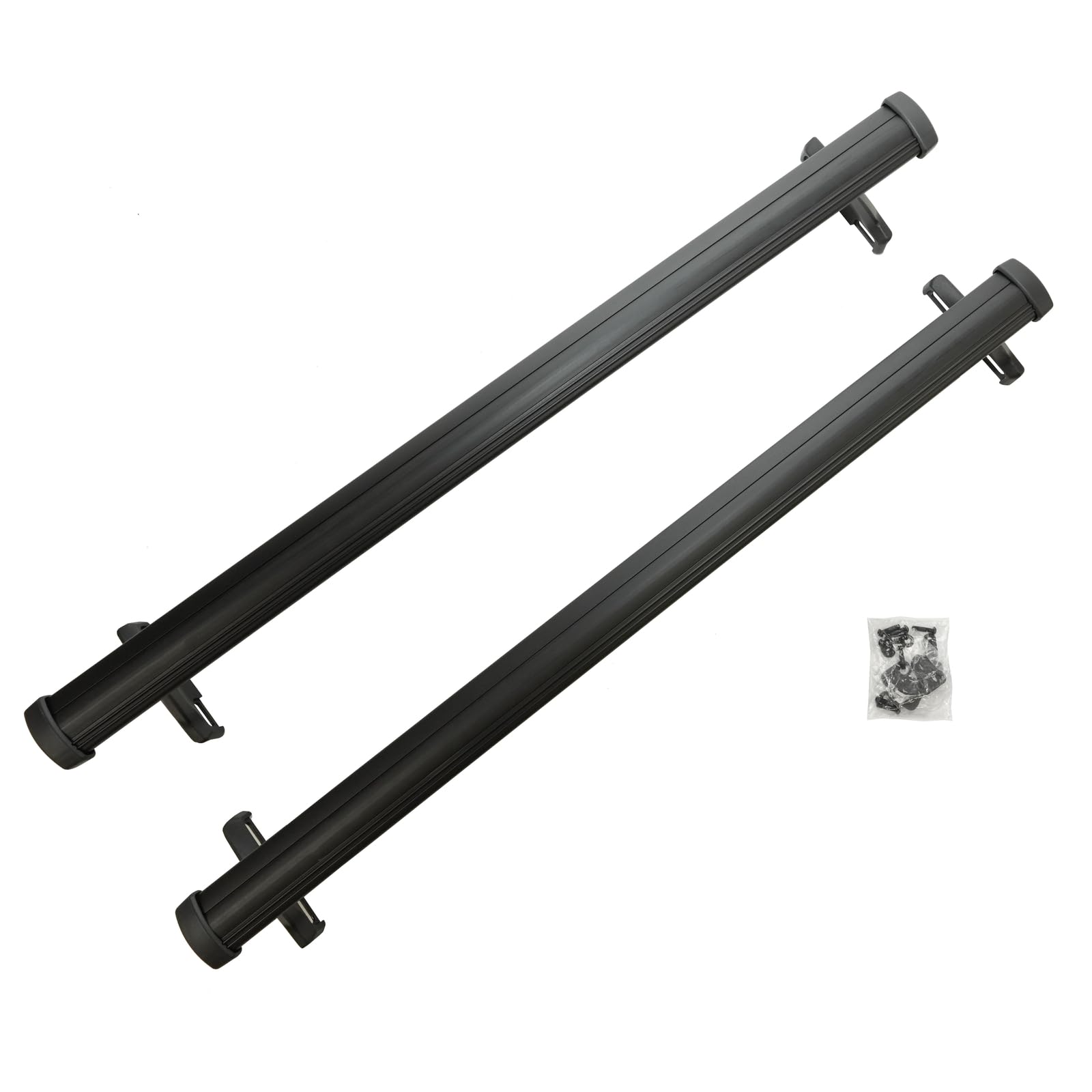 J&J AUTOMOTIVE Barre Del Tetto per Jeep Compass 2017-2025, Stile OEM Alluminio Nero 2pcs, Montaggio Facile, Portabagagli, Alta Resistenza