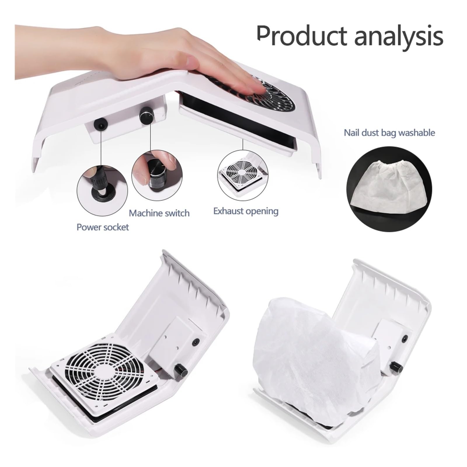 Amazon.co.jp: ネイルダスト集塵機 ネイルダストコレクター 卓上集塵機