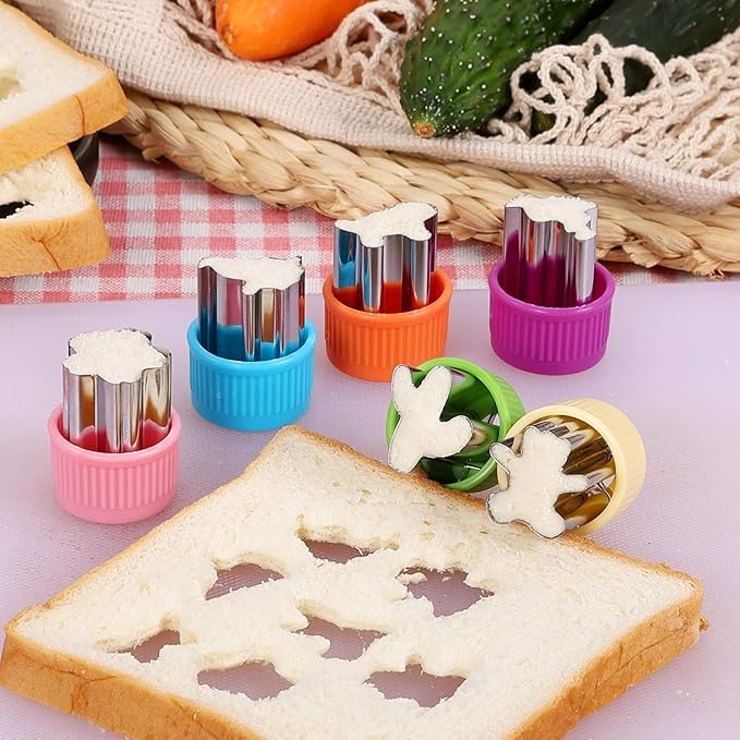 Image of 48 Pcs Vegetable Cutter Shapes Set, Cute Fruit Shape Cutters, Food Cutters for Kids Lunch, Cookie Stamps Food Decorative Kids Baking and Food Supplement Tools