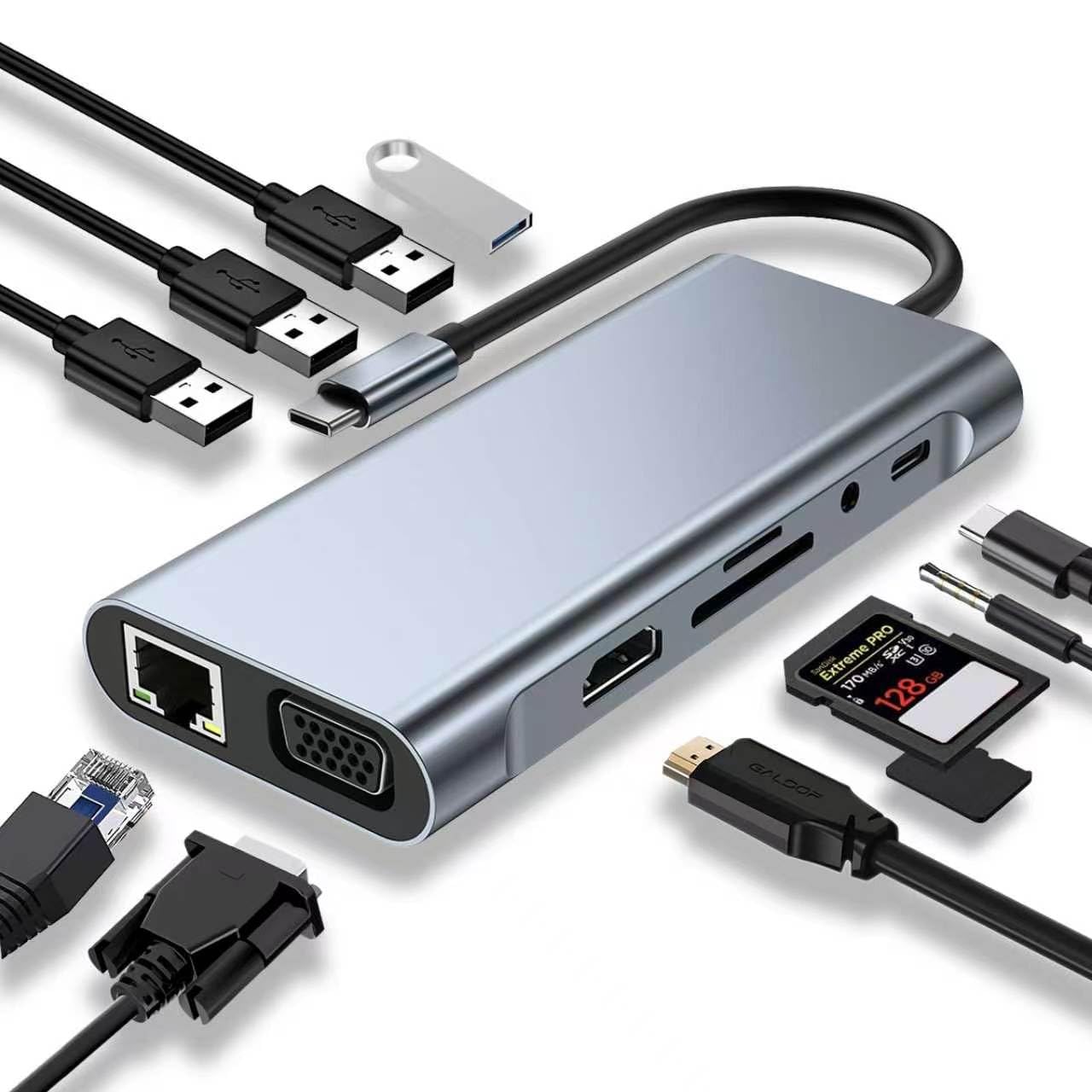 SZPACMATE Hub USB C 11 in 1 Compatible con MacBook Pro/Air