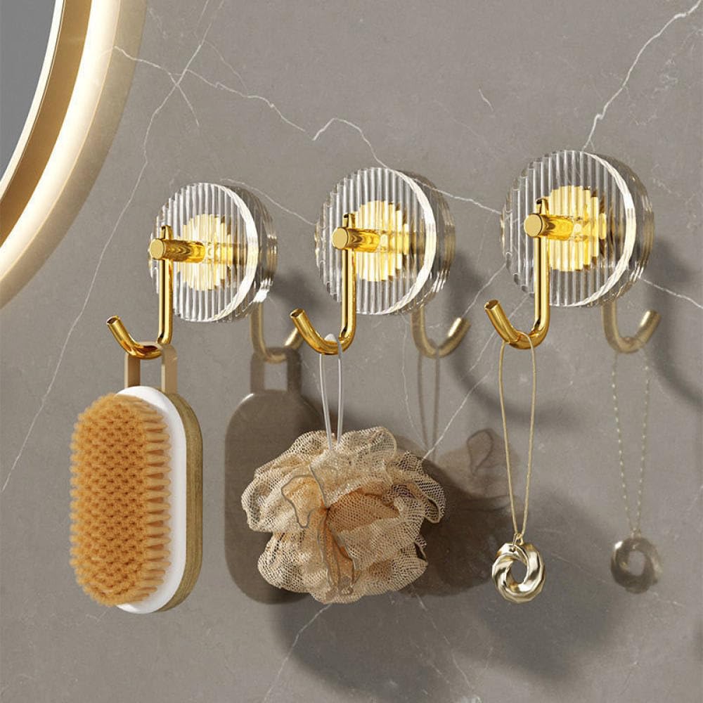 Ganchos acrílicos Ganchos sin orificios Gancho adhesivo fuerte multifuncional detrás de la puerta Gancho para sombreros Ganchos de almacenamiento para cocina y baño, 50PCS