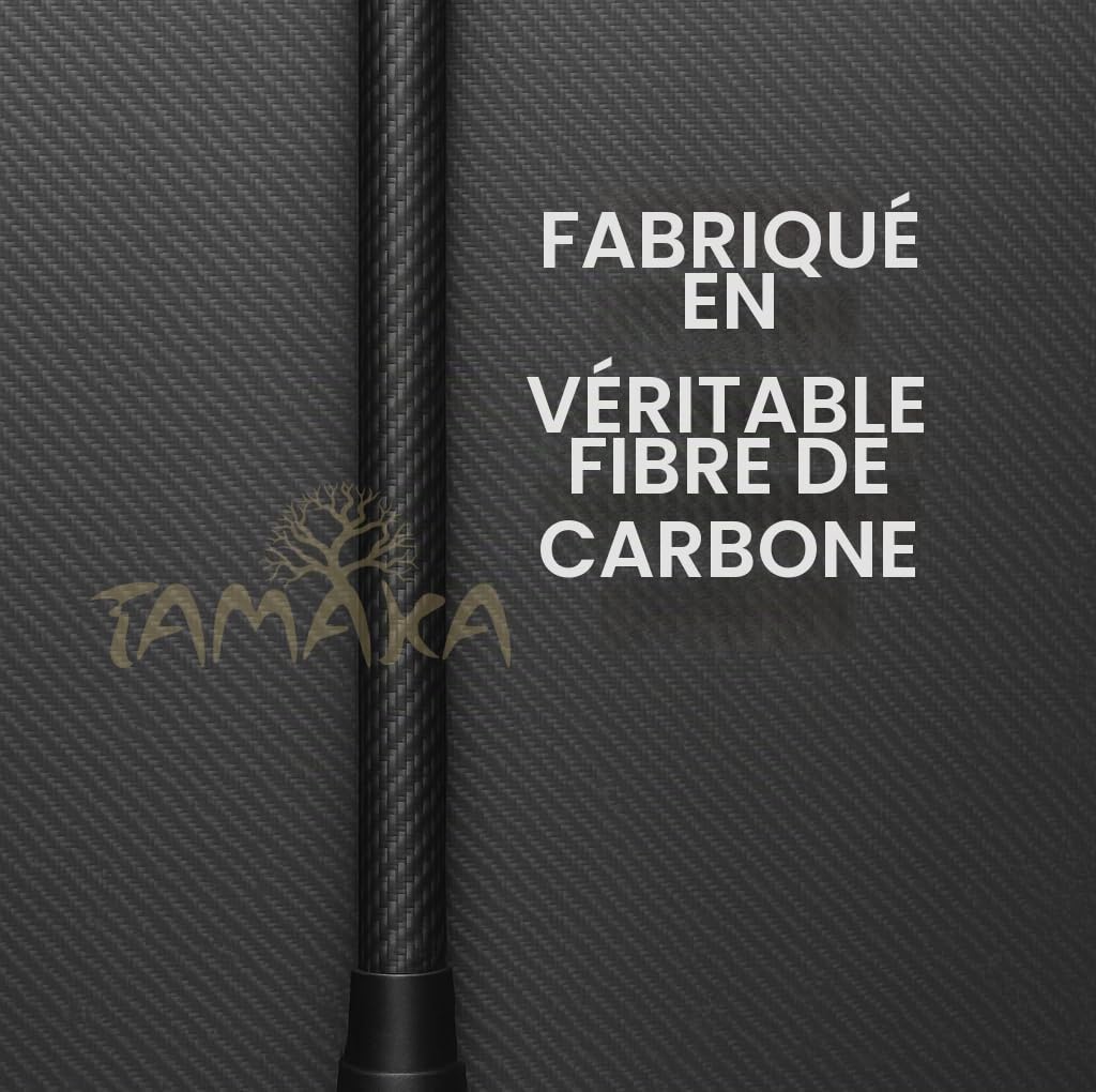 TAMAKA Canne en fibre de carbone en 4 parties pliable réglable pour hommes, femmes et femmes avec poignée souple, légère et forte, moderne, élégant, compact, pliable, 33,5 à 37,5