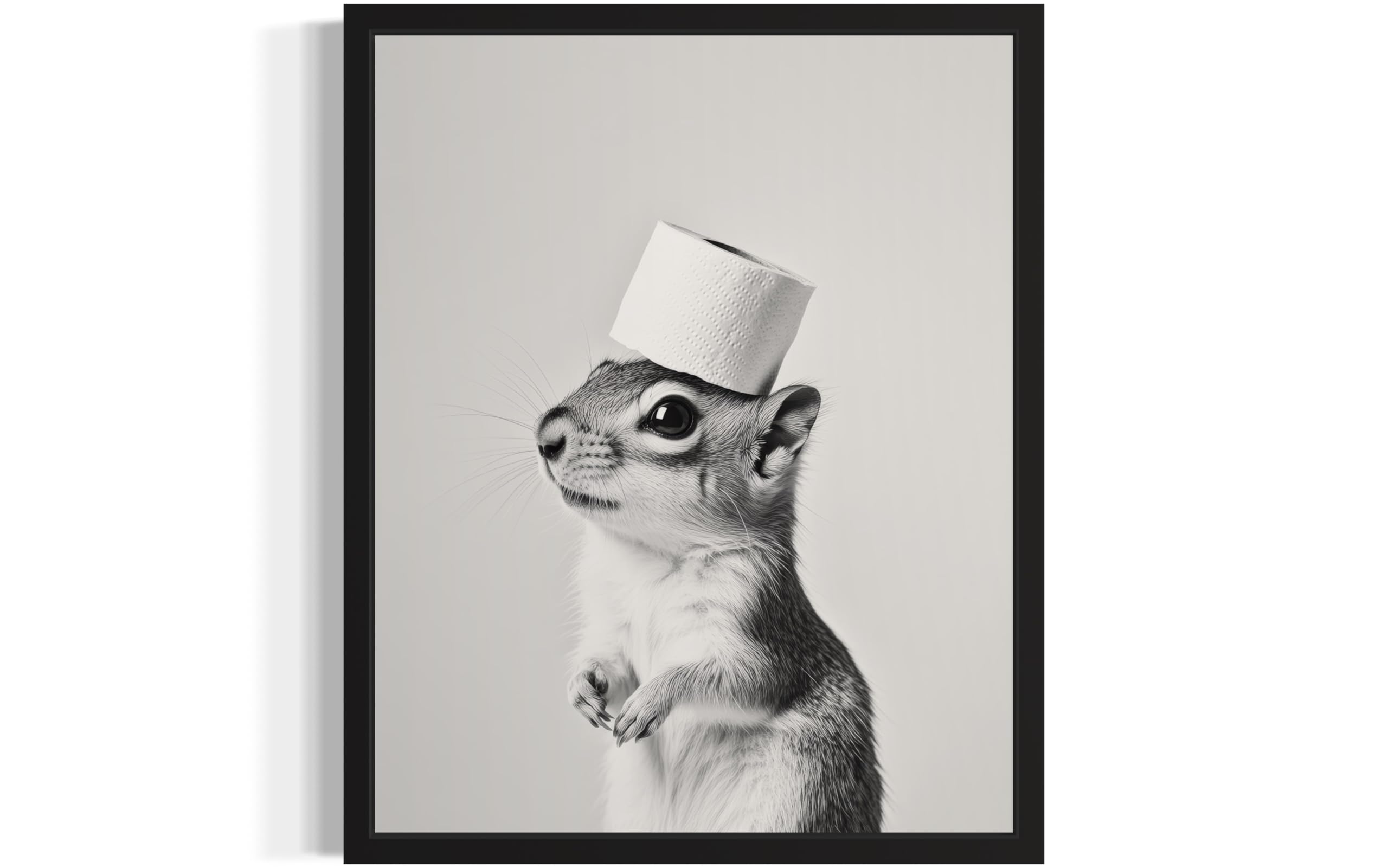 Chipmunk Bathroom Wall Art Print Poster, Animal Restroom Decor Posters Prints Home Picture Painting Artwork Gallery 9 (Chipmunk, 11 x 14 inches, Unframed)
