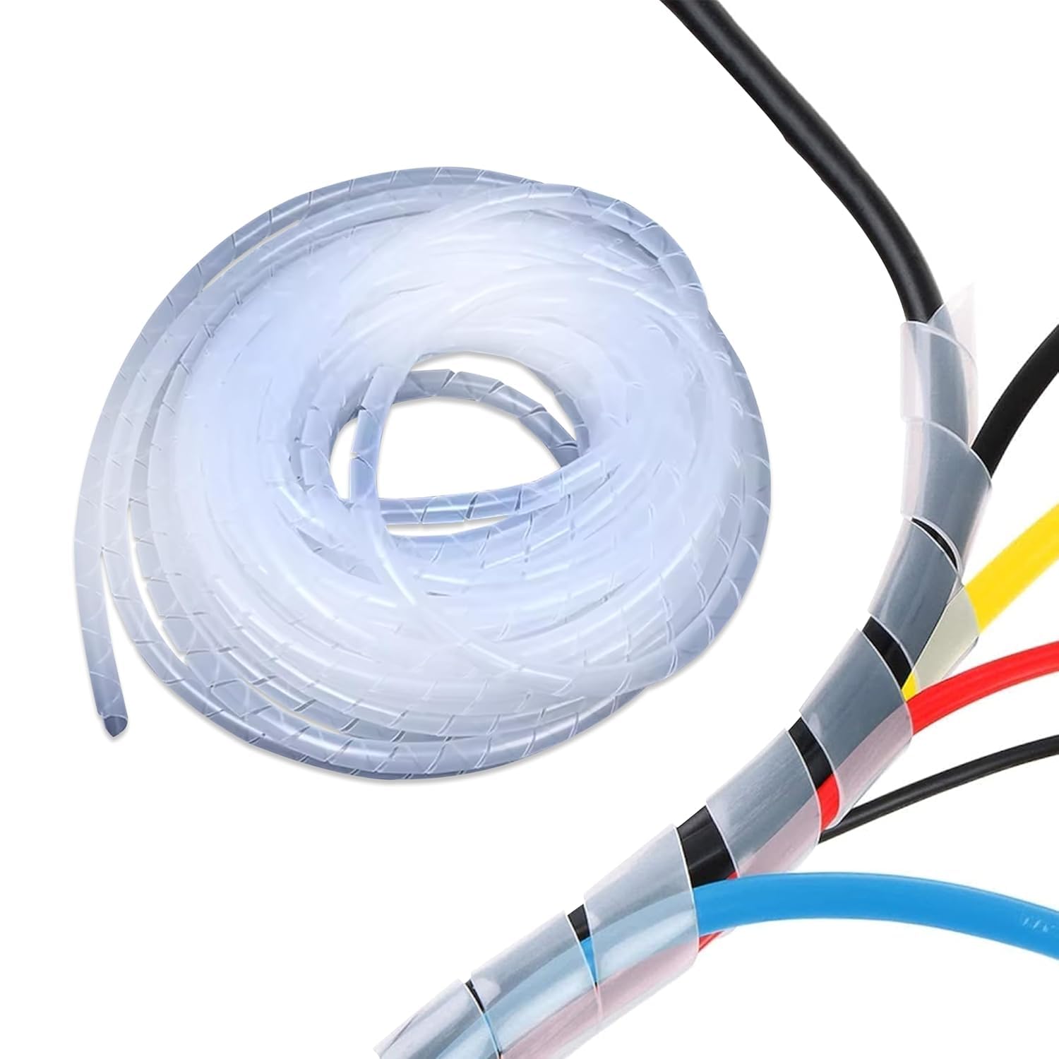 25 Meter Spiral Wrap - Pack of 1 | 12 mm Spiral Wrapping Band | Flexible and Bendable | Protect Cats Dogs Pets from Chewing Cords-image-10