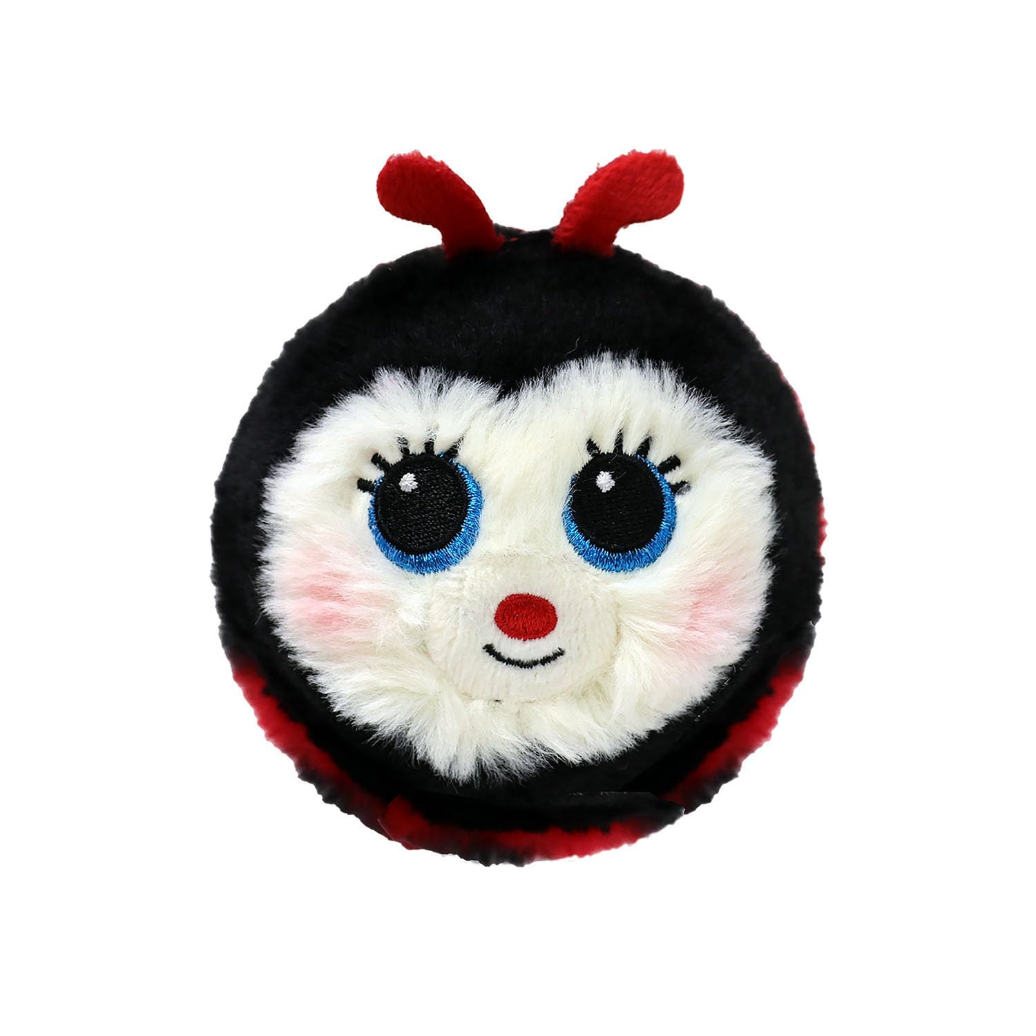 TY Buggie Ladybug Bouncer – Soft Plush Ladybug Toy | Cute Round Stuffed Animal with Embroidered Face, Big Blue Eyes & Antennae | Adorable Bug Plush for Kids & Collectors
