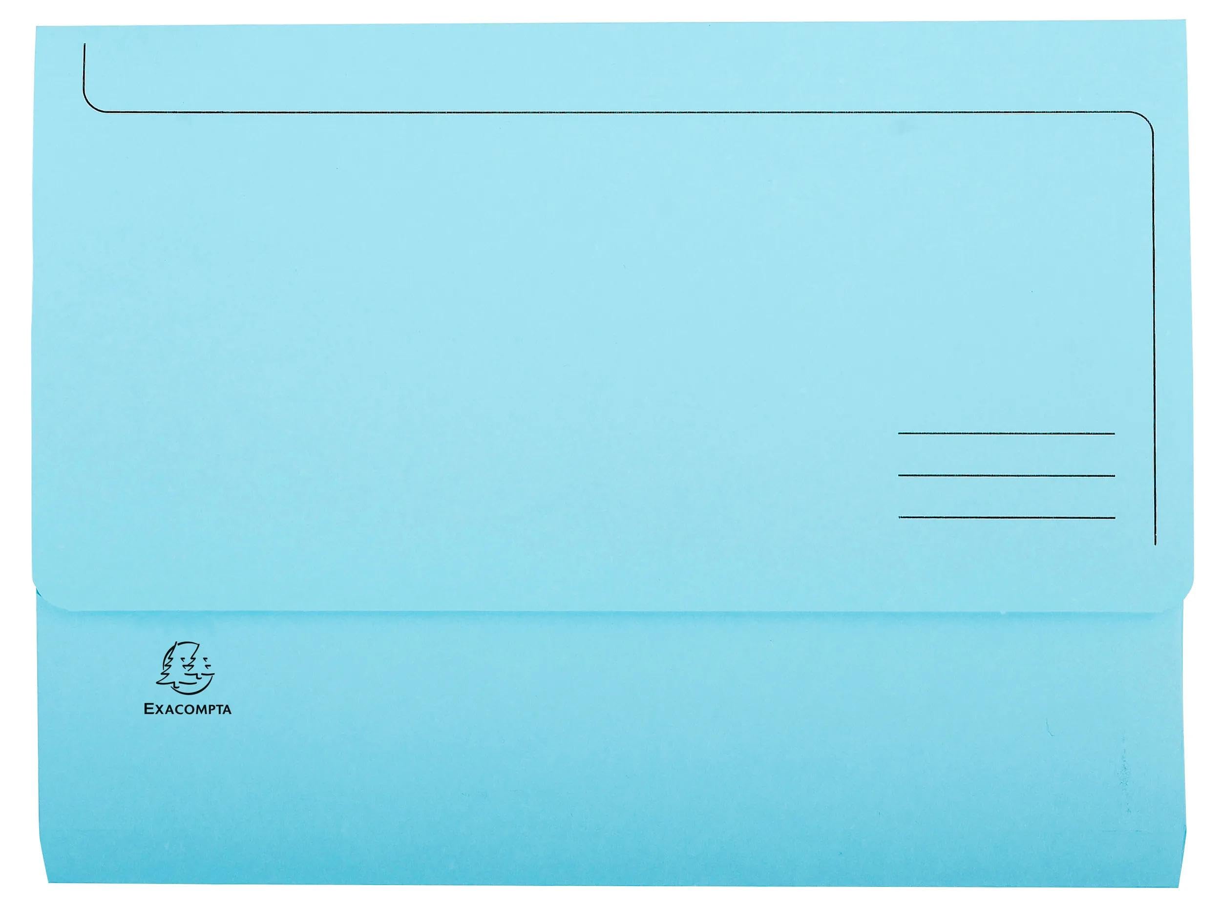 Exacompta - Ref 47870E - Box of 6 Packs of 25 folders Pocket with Gusset of 32 mm Super 210 g/m² - Pastel Colours - PEFC™ Certified folders - Size 24 x 32 cm for A4 Format - 5 Colours