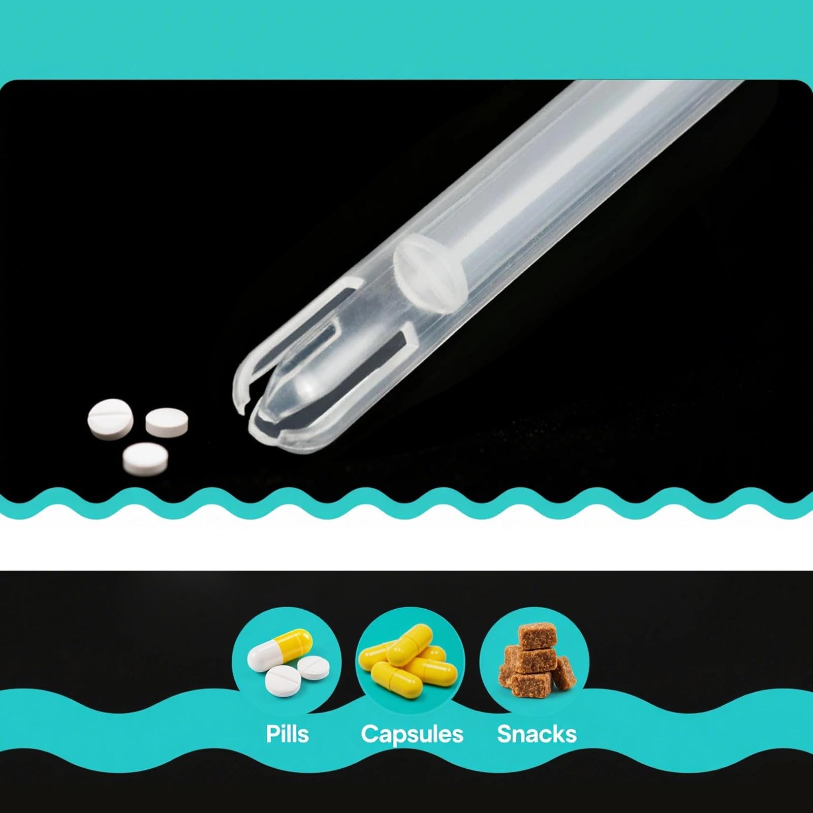 TRHDFW Dog Pill Shooter 2 Pieces Pet Piller Dispenser for Large Medium Breed Dogs up to 45 Pounds White Pill Popper - Image 4