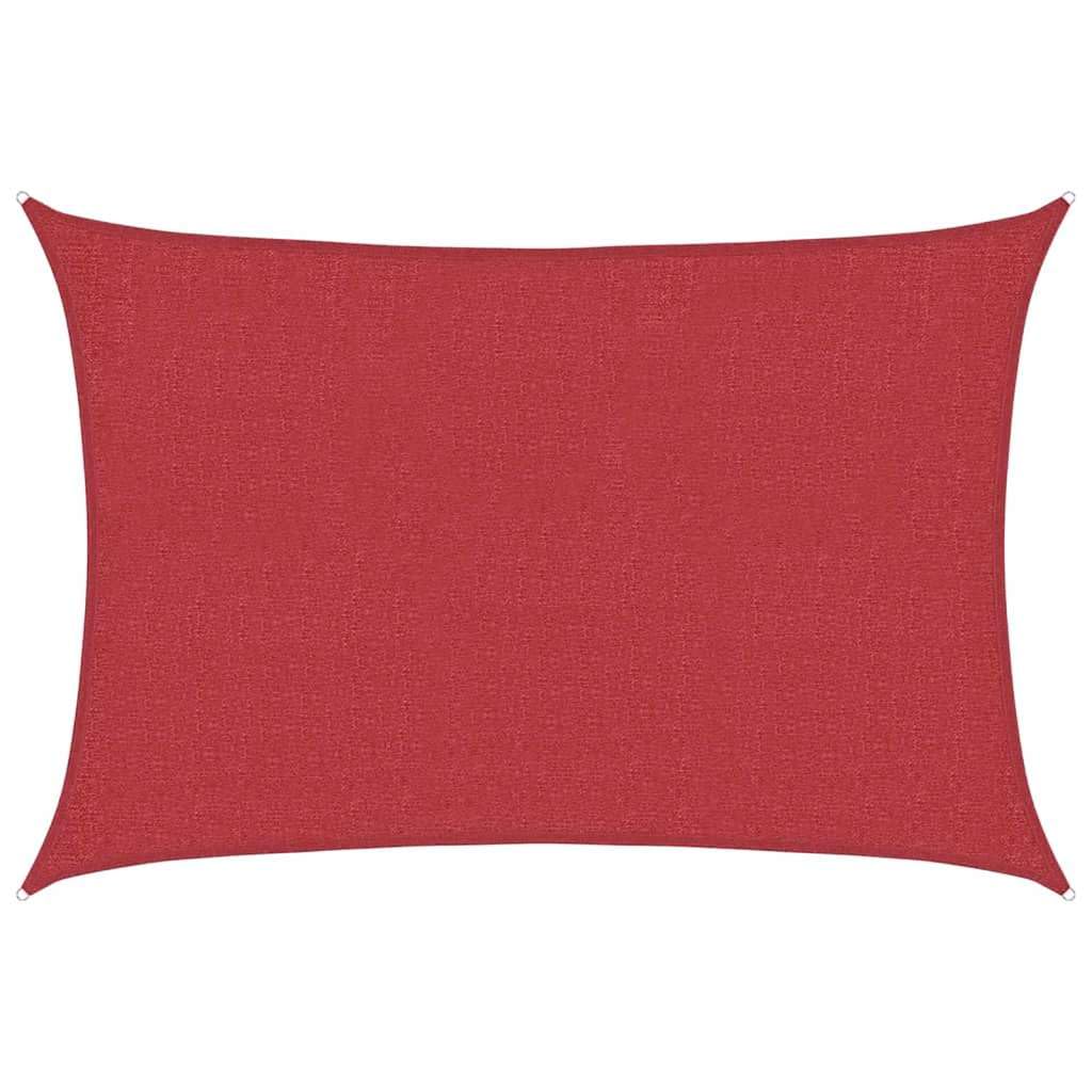 Voile d'ombrage PEHD rouge 3x5 m pour aménager votre terrasse