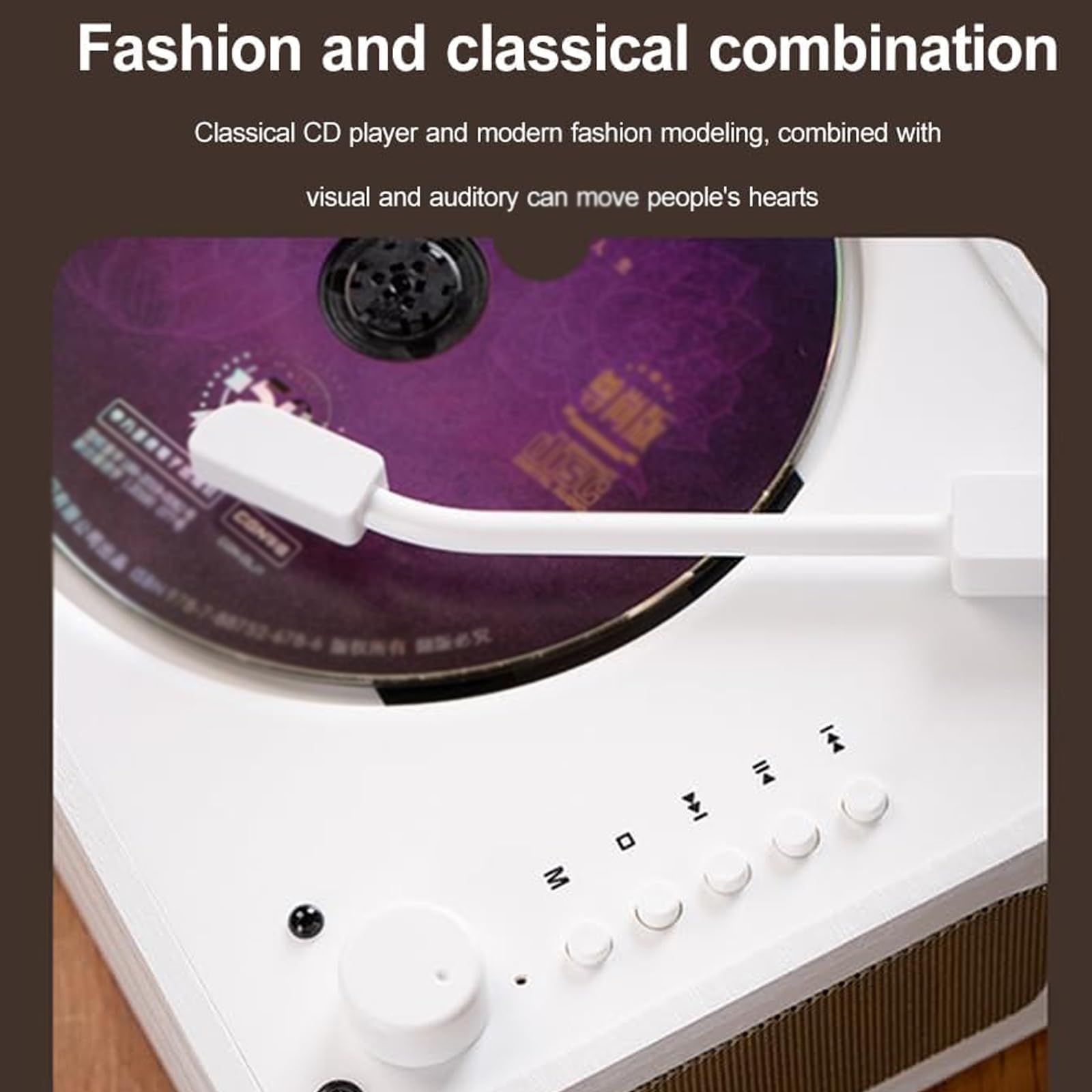 Lettore di Cassette Bluetooth CD Boombox Radio Portatile Retro Record, Musica Domestica con Altoparlanti Telecomando, Effetto sonoro Spaziale a 360°, Supporta unità Flash USB/Computer/Esterno