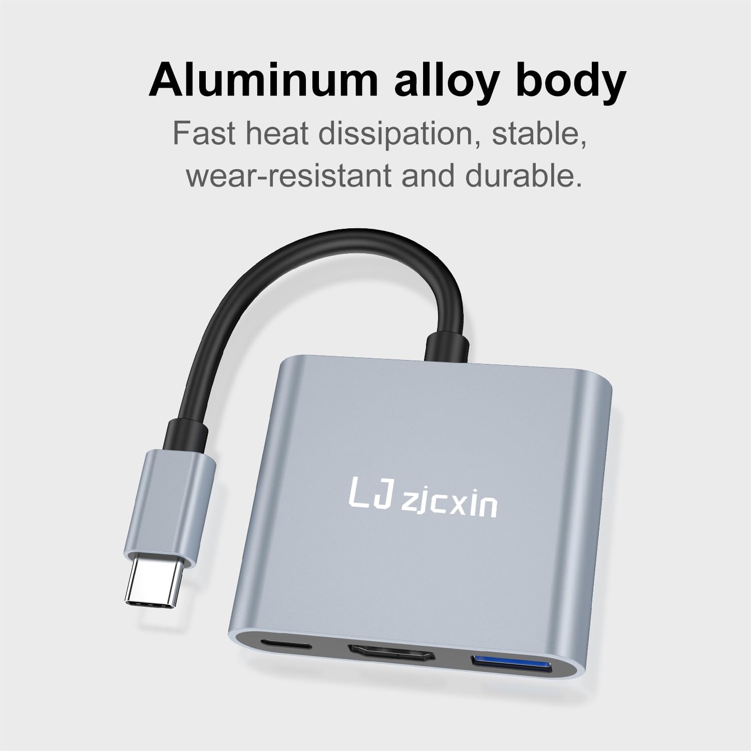 Adaptador USB C a HDMI, adaptador HDMI tipo C a 4K con 100 W PD y USB 3.0 puerto convertidor AV digital multipuerto para MacBook Pro/air, iPad Pro/air, iPhone 15, tabletas, Switch y más dispositivos 5