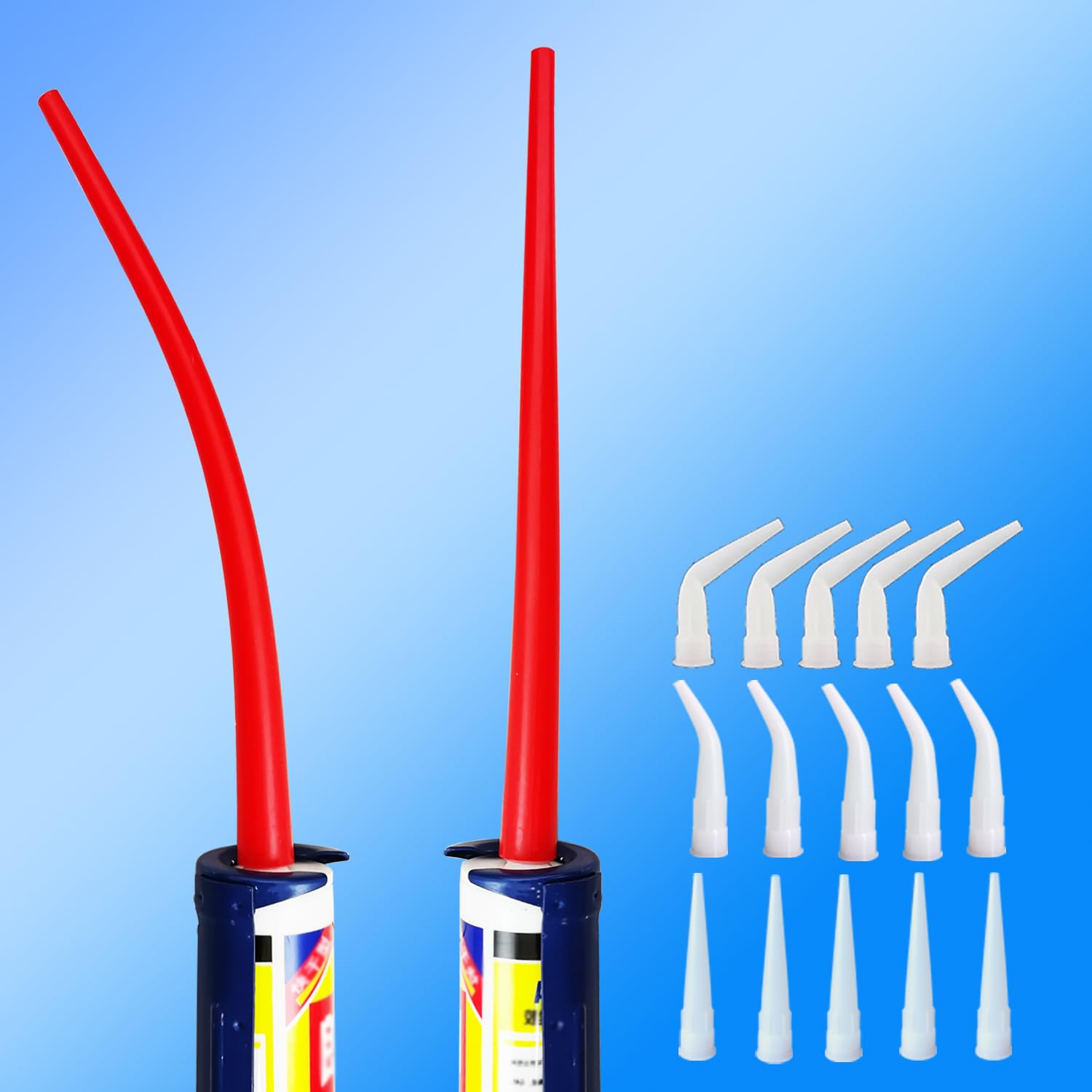 ANZHUO caulk tube adapters Caulking Nozzle Extension Tube caulking extension nozzle Mixed packaging of 5 different specifications,Used for