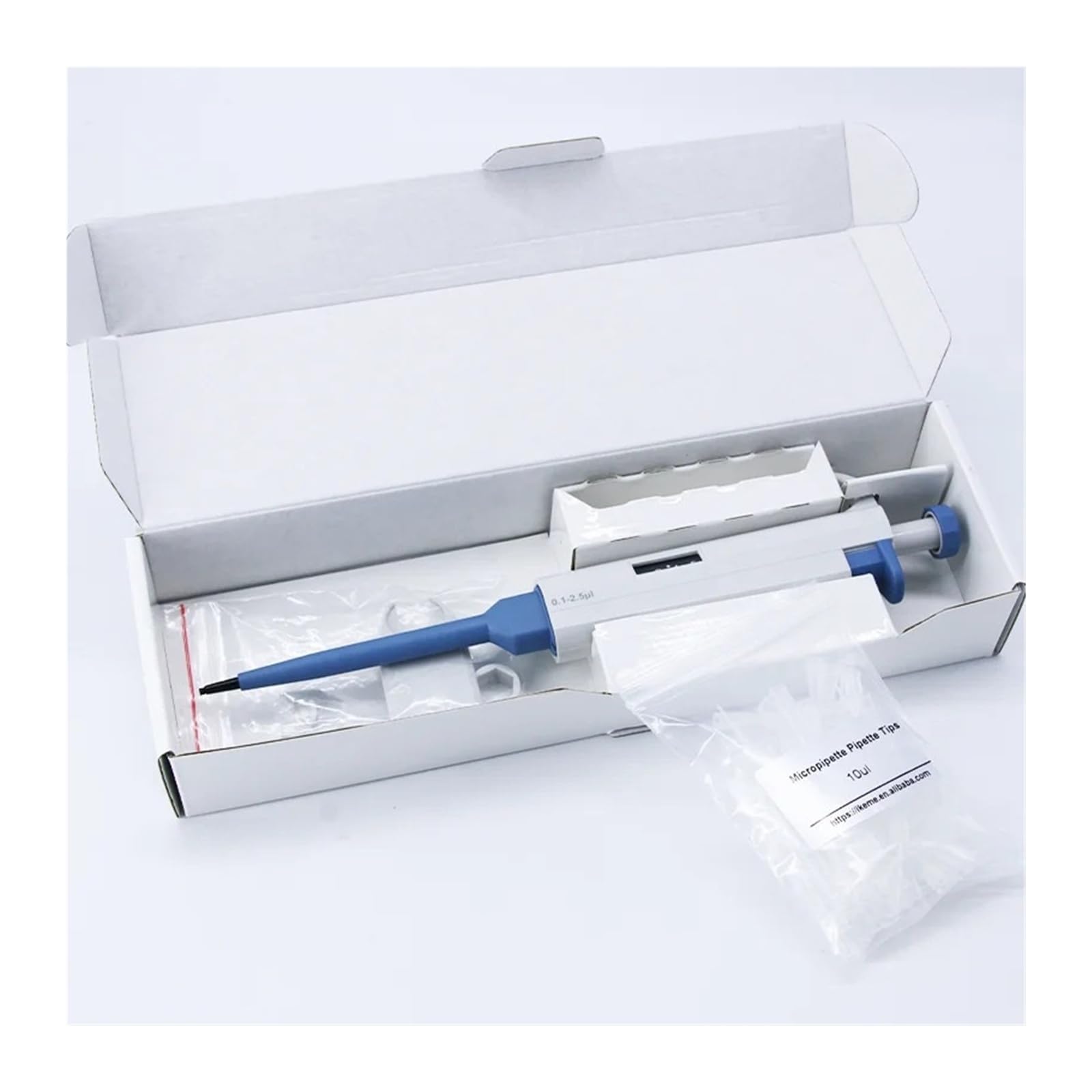 Pipeta de laboratorio 0,1-10 ml Pipeta de un solo canal Manual ajustable micropipeta Digital equipo de laboratorio Pipetas Ajuste de volumen preciso(1-10ml)