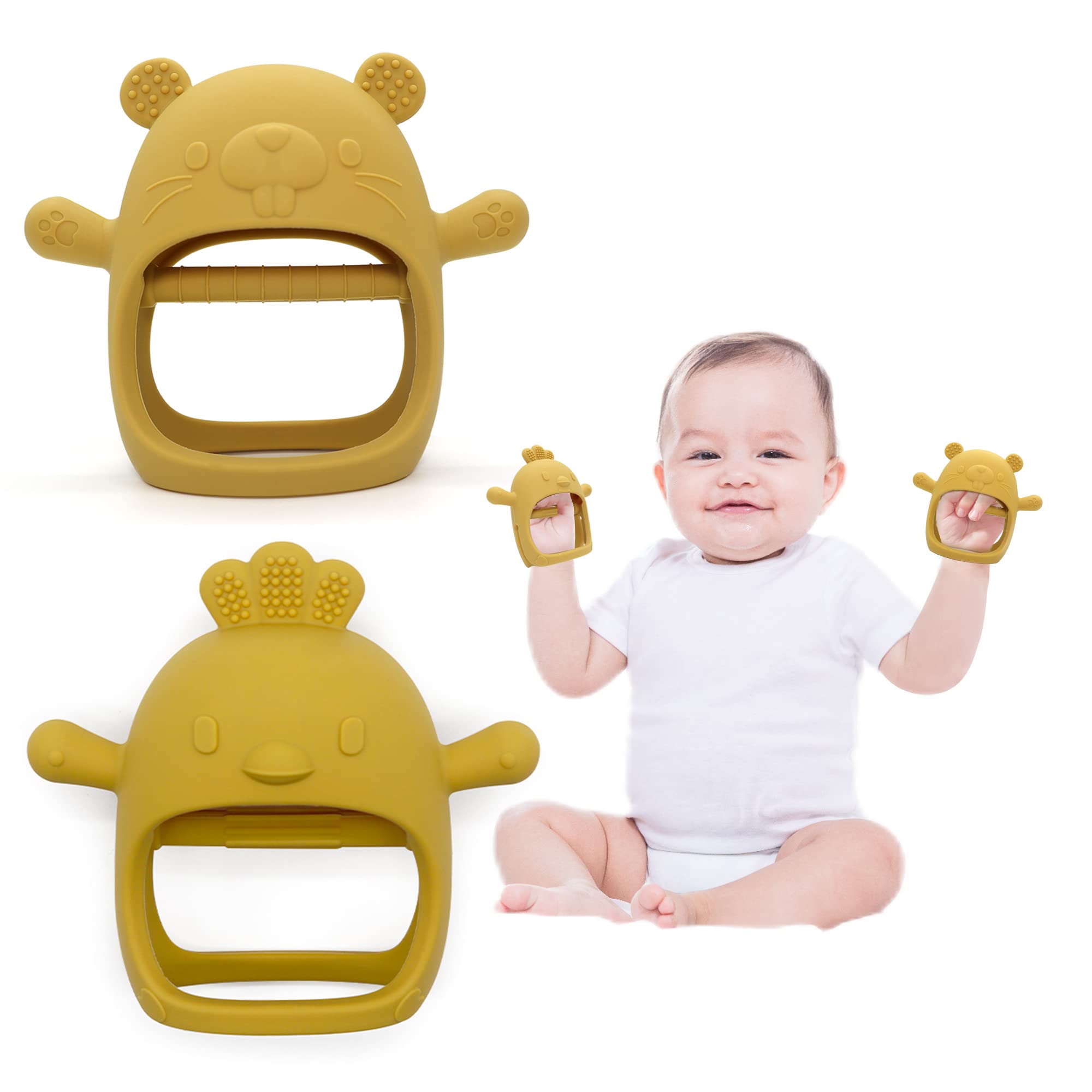 Magemior Baby Gum Panda Steering Wheel Silicone Teether (3+ Months) – 100% Food-Grade, BPA-Free main image 0