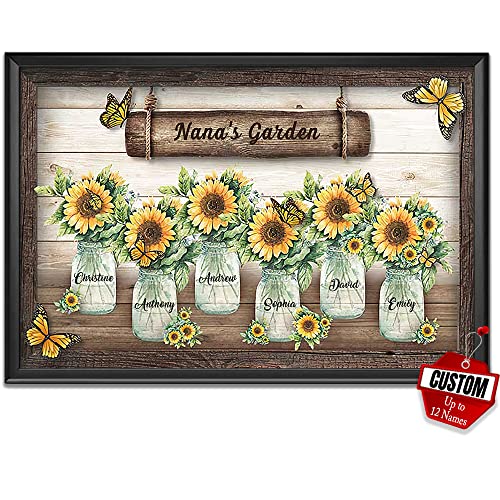 Personalized-Grandma-Gift-Wall-Art-Print-with-Kids-Names-Grandmas-Garden-Sunflower-Canvas-Poster-Grandmother-Nana-Mimi-Gigi-Gift-For-Mothers-Day-Grandparents-Day-Family-Home-Decoration Personalized Grandma Gift Wall Art Print with Kids Names Grandmas Garden Sunflower Canvas Poster Grandmother Nana Mimi Gigi Gift For Mothers Day Grandparents Day Family Home Decoration