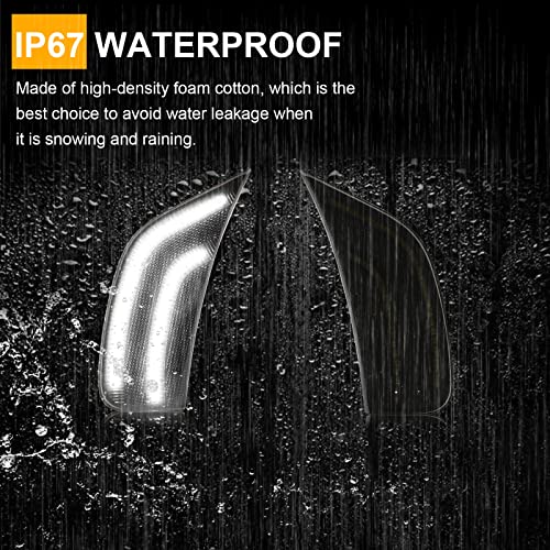 Image of Smoked Lens LED Side Marker Lamp Compatible with 2021-2024 Yukon /Yukon Denali /Yukon XL /Tahoe /Escalade /Suburban /Escalade ESV Driver Passenger Sidemarkers Lamp White Front Fender Lights
