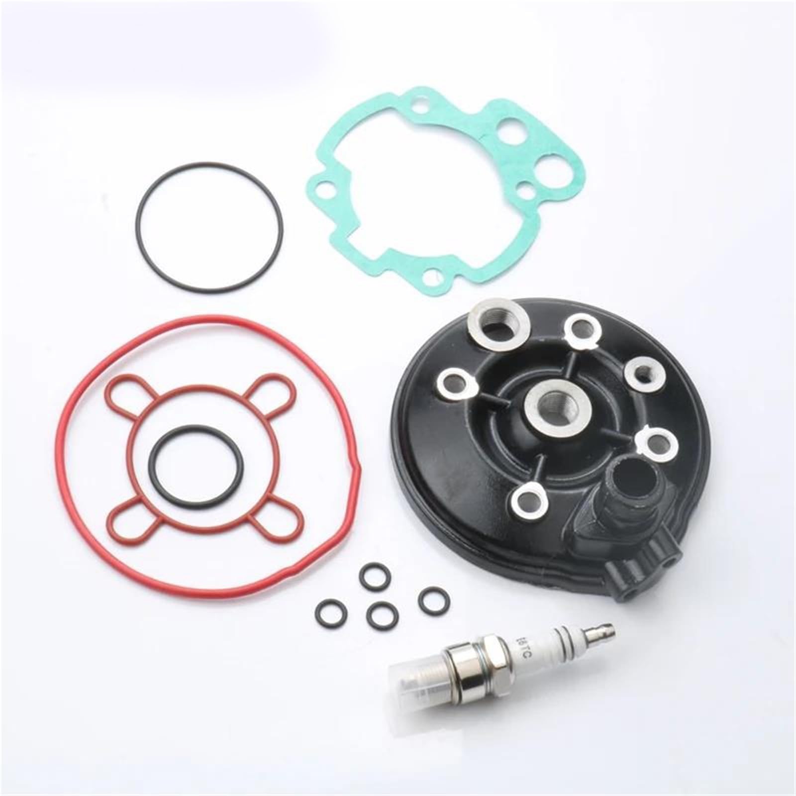 Juego De Juntas para Culata De Motor De 90 CC Y Bujía E6TC Y Culata para Minarelli para Beta RK6 RR 50 ALU AM4 AM5 AM6 49 Mm 2T