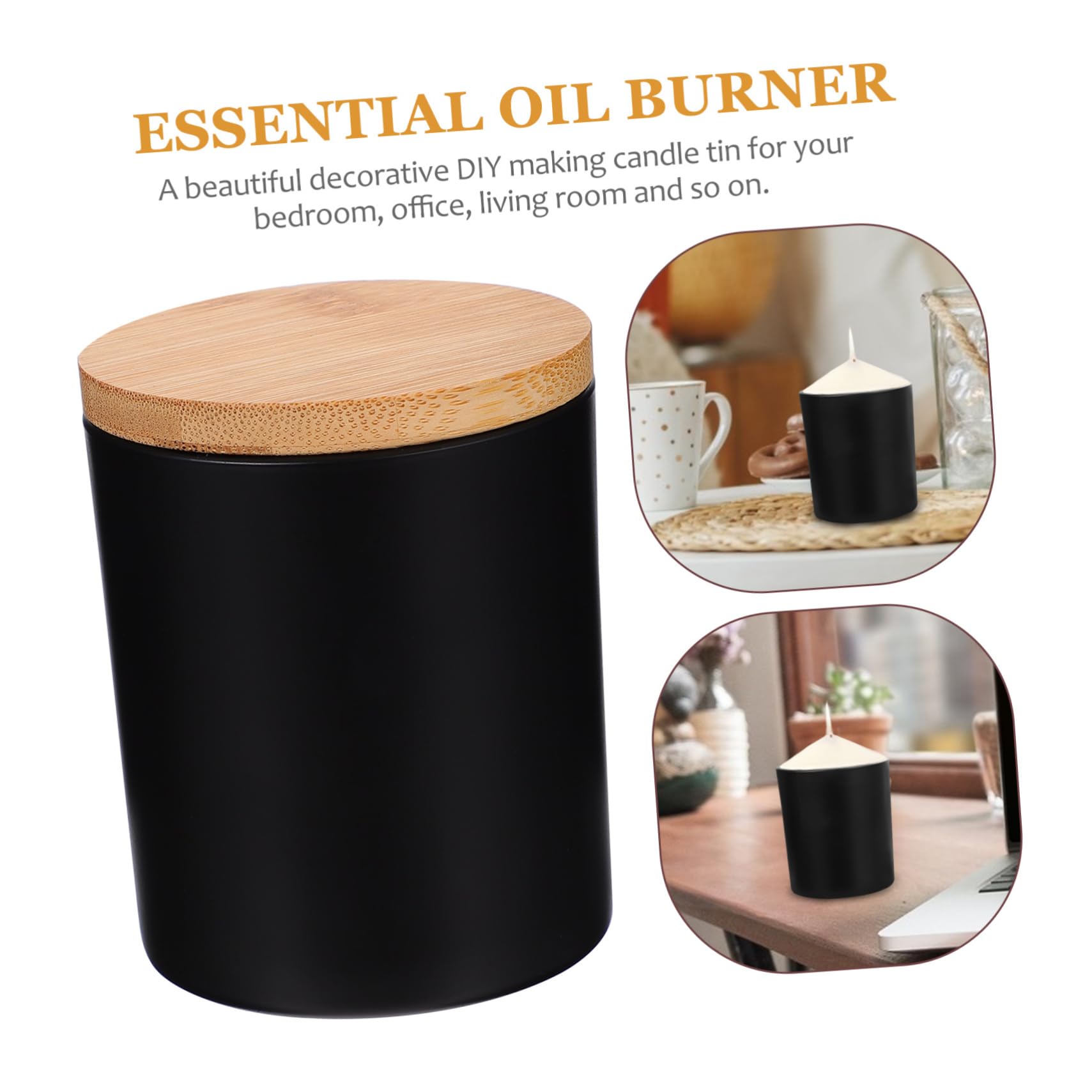 MUELODSIC 4sets Candele in Vetro con Coperchi per Creare Candele Profumate per Aromaterapia per Casa Ufficio Yoga Bagno e Decorazioni per Feste