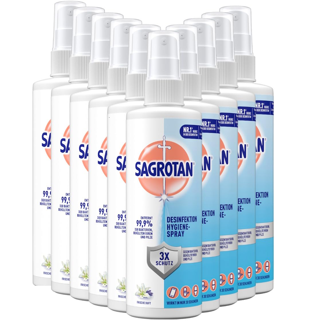 Sagrotan Desinfektionsspray: 99,9% Bakterien entfernt, 10x250ml