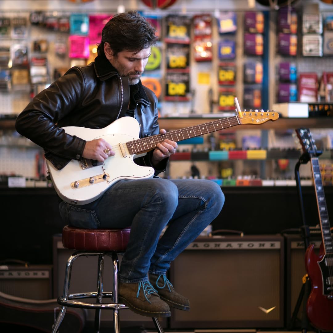 Accordatore per chitarra a clip, per chitarra con stile, perfetto per chitarre elettriche, acustiche e bassi, oltre a ukulele, ricaricabile tramite USB C, accordatura di precisione con un