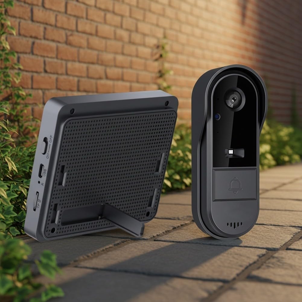HpLive Sonnette Vidéo Fil 4,3" Vision Nocturne Grand Angle Sonnette(M15S 4.3 Inches)