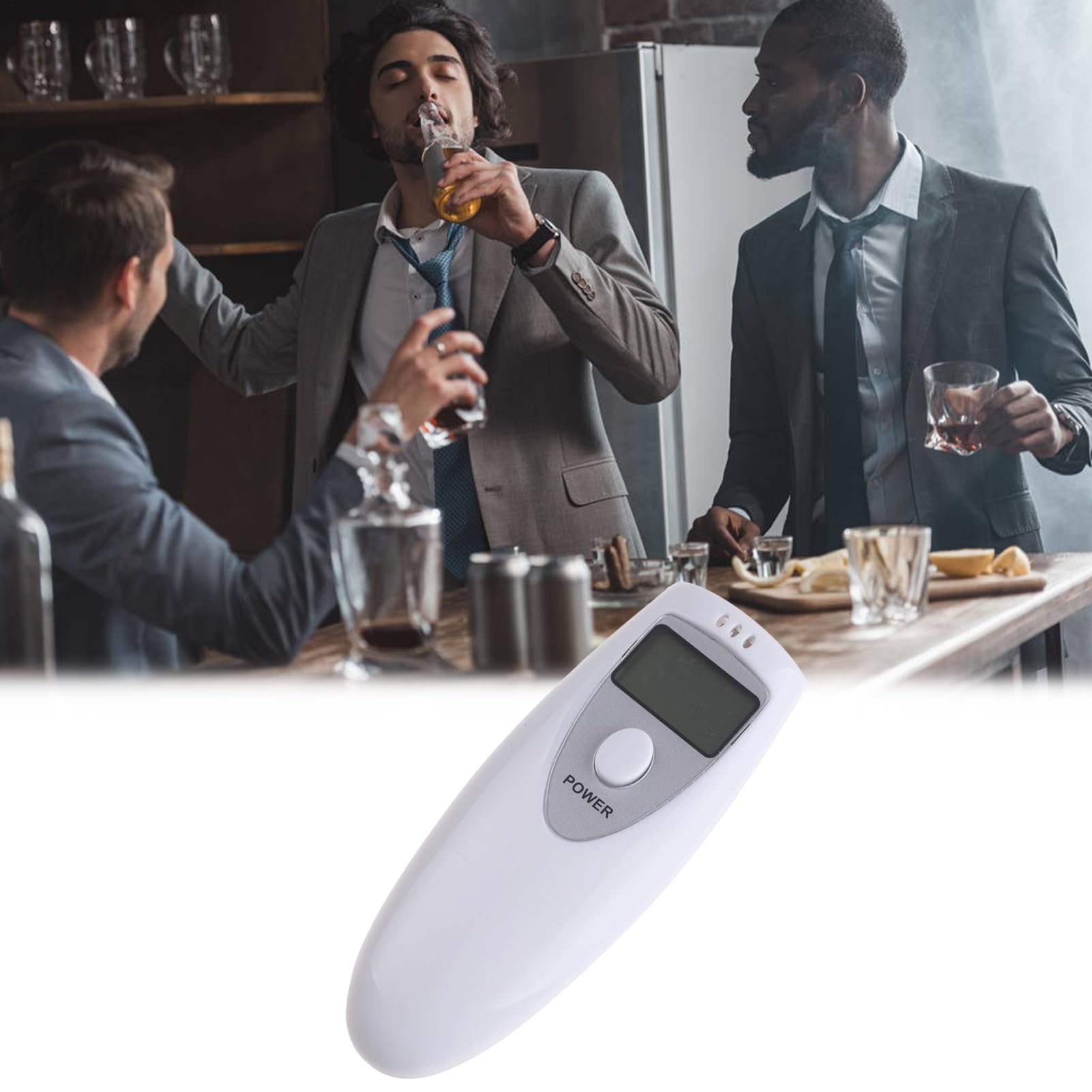 Etilots - presión arterial digital profesional | Precisión de etilómetro con pantalla LCD | Probador de alcohol portátil para individuos, control de alcohol en sangre confiable para la seguridad vial
