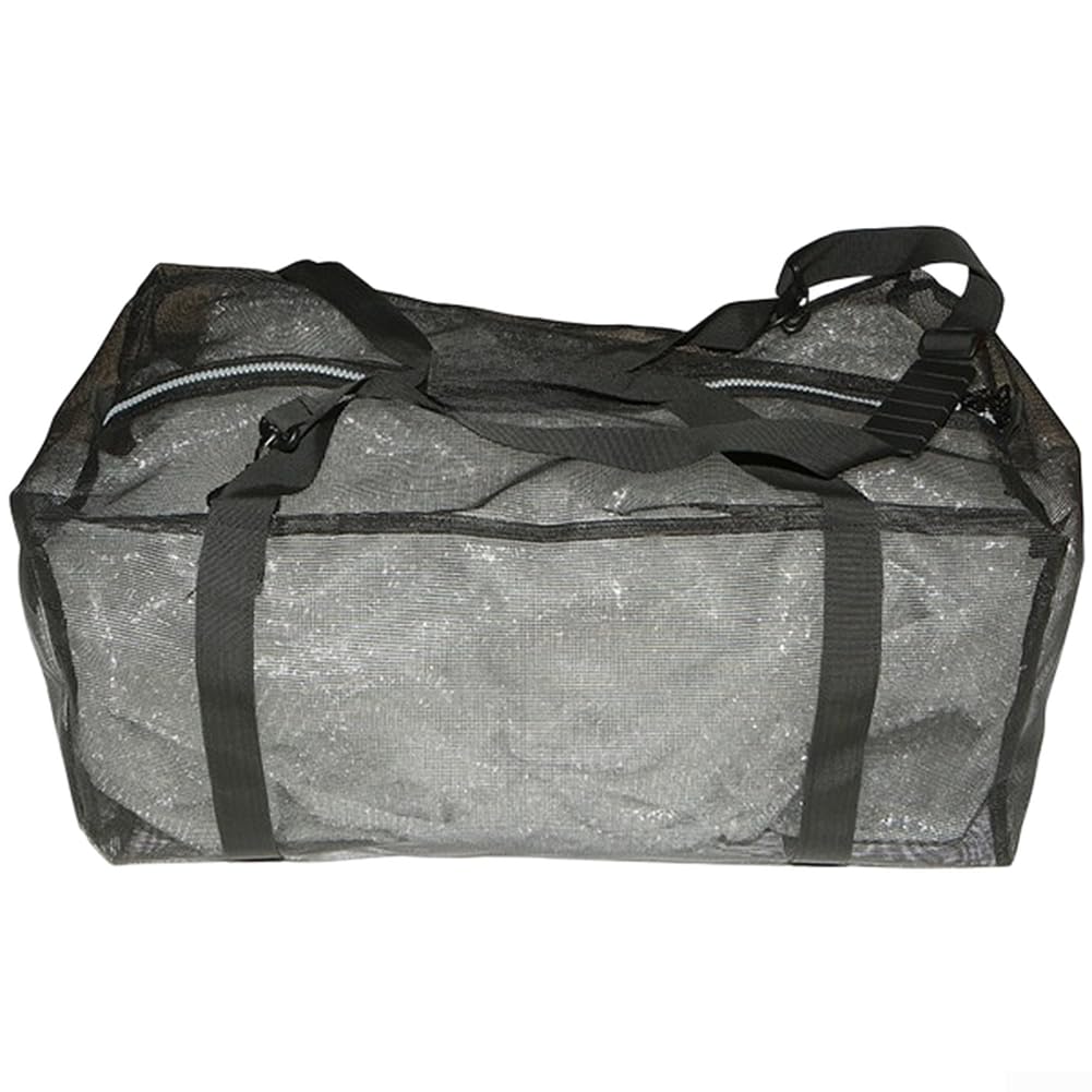 Accarugty Diving Mesh Storage Bag, For Scuba Gear Fins Regulator, Lightweight Quick Dry Net Sack Organizer, For Snorkeling And Water Activities(Black)