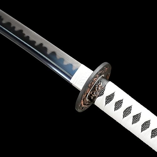 Miniatura 5 de CHENGYING Espada Katana real de 41 pulgadas 342 libras espada completa samurái japonesa blanca CY-2022ABUA-1 proporcionamos una variedad de Katanas