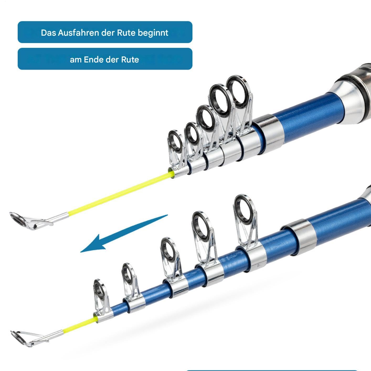 Canna da pesca con mulinello, set di canne da pesca per adulti, accessori da pesca con borsa per il trasporto per trota pesce gatto crappie acqua salata acqua dolce