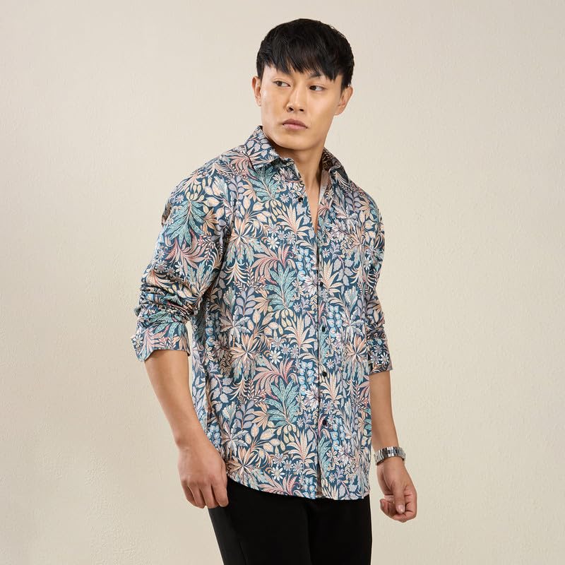 Image of MARK & ALBERT Men's Slim Fit Cotton Formal Shirt