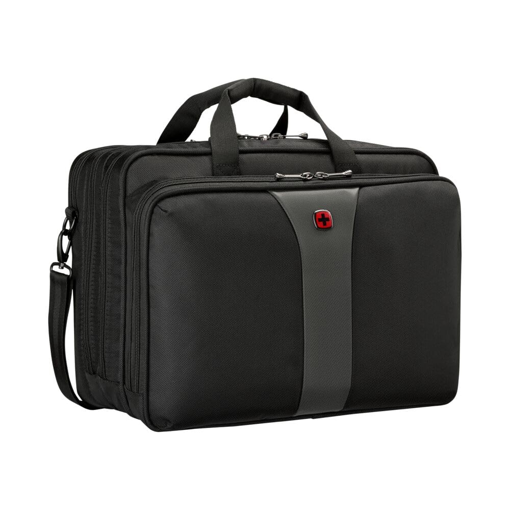 borsa a spalla laptop wenger da 27l nera con tasche per notebook 17 pollici