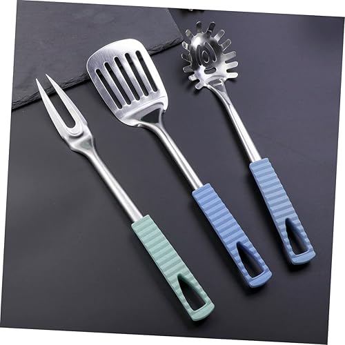 Miniatura 4 de KJHBV Mango de vacío Cuchara Utensilios de cocina Utensilios de cocina Mashing Patata Smasher Cuchara de cocina Utensilios de cocina Acero