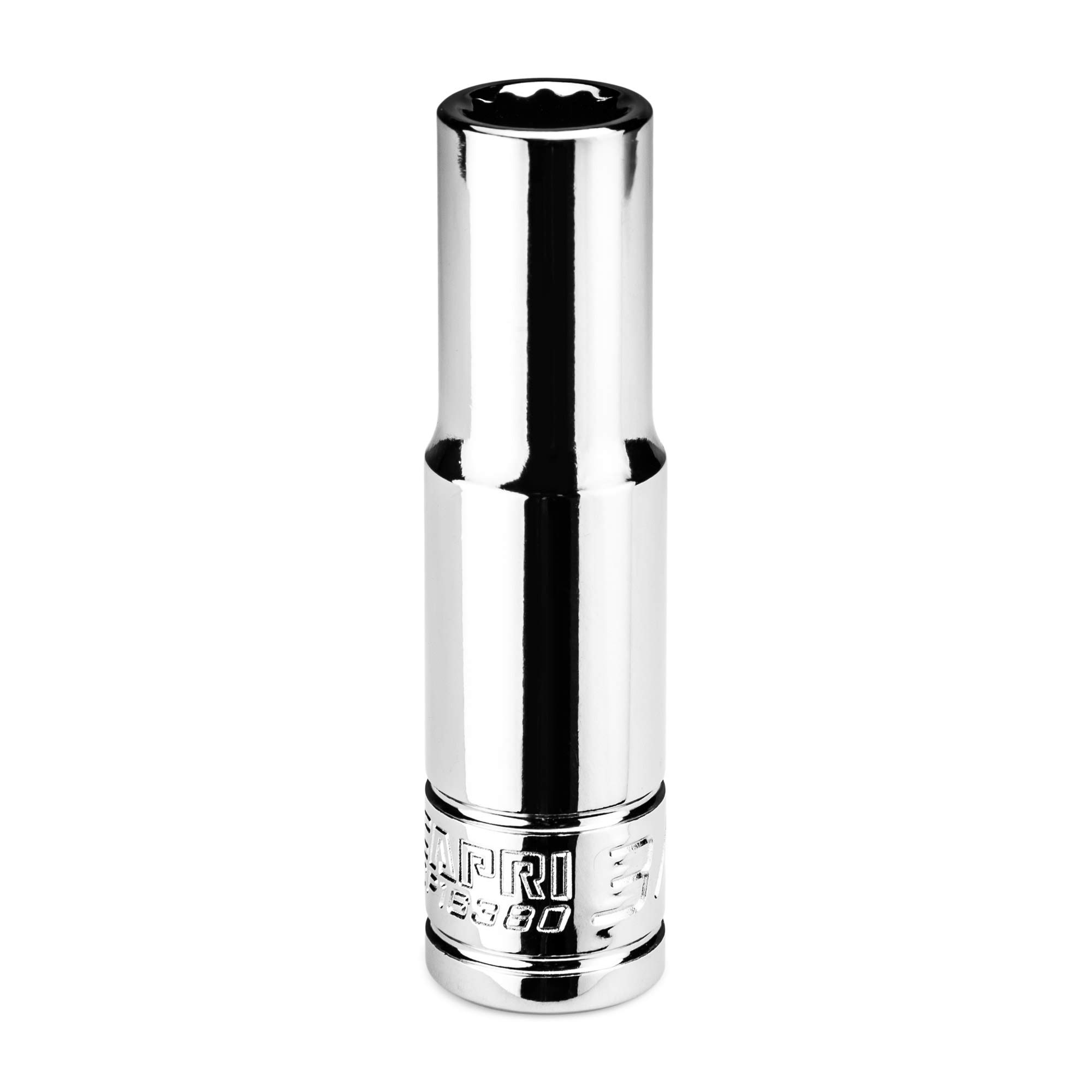 Capri Tools 3/8 In. Deep Socket, 3/8 In. Drive, 12-Point, Sae