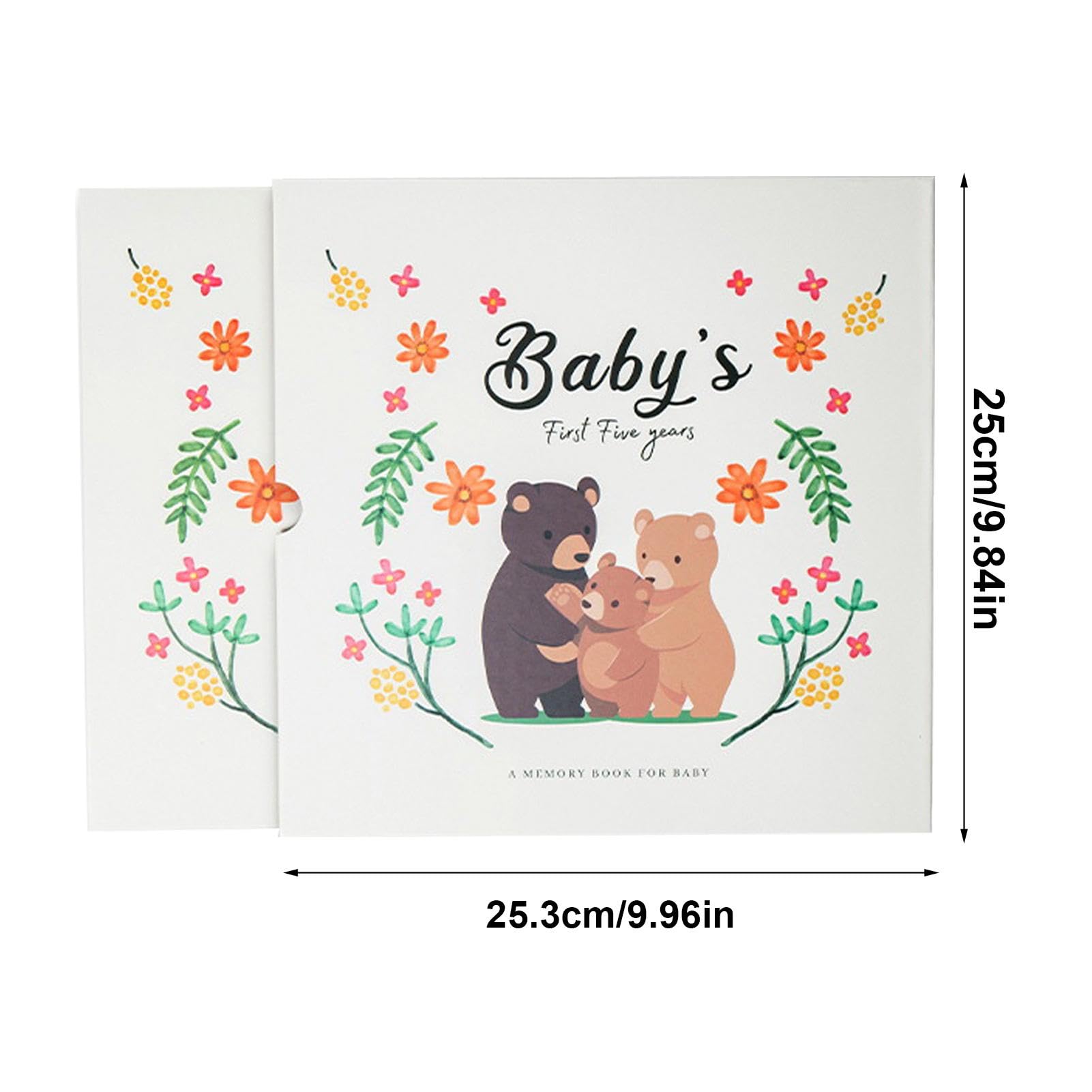 Baby Books Andenken – Aufzeichnungsbuch Andenken Baby-Tagebuch | Kindheitsbuch, zeitloses Meilensteinbuch Fotoalbum, schätzen Sie jeden Moment von der Geburt bis zum Alter von 5 Jahren