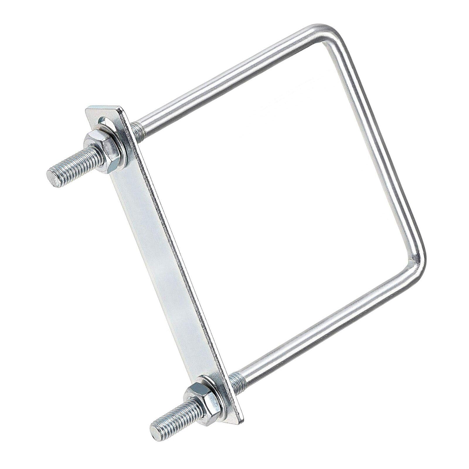 TOP-VIGOR 2 sets M8 Square U-Bolts, 90mm Inner Width 130mm Length Steel U-Bolts with Nut, Plate