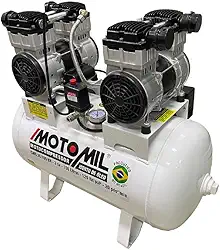 COMPRESSOR DE AR ODONTOLÓGICO 20 PÉS 100L SILENCIOSO SEM ÓLEO 4CV CMO-20/100BR