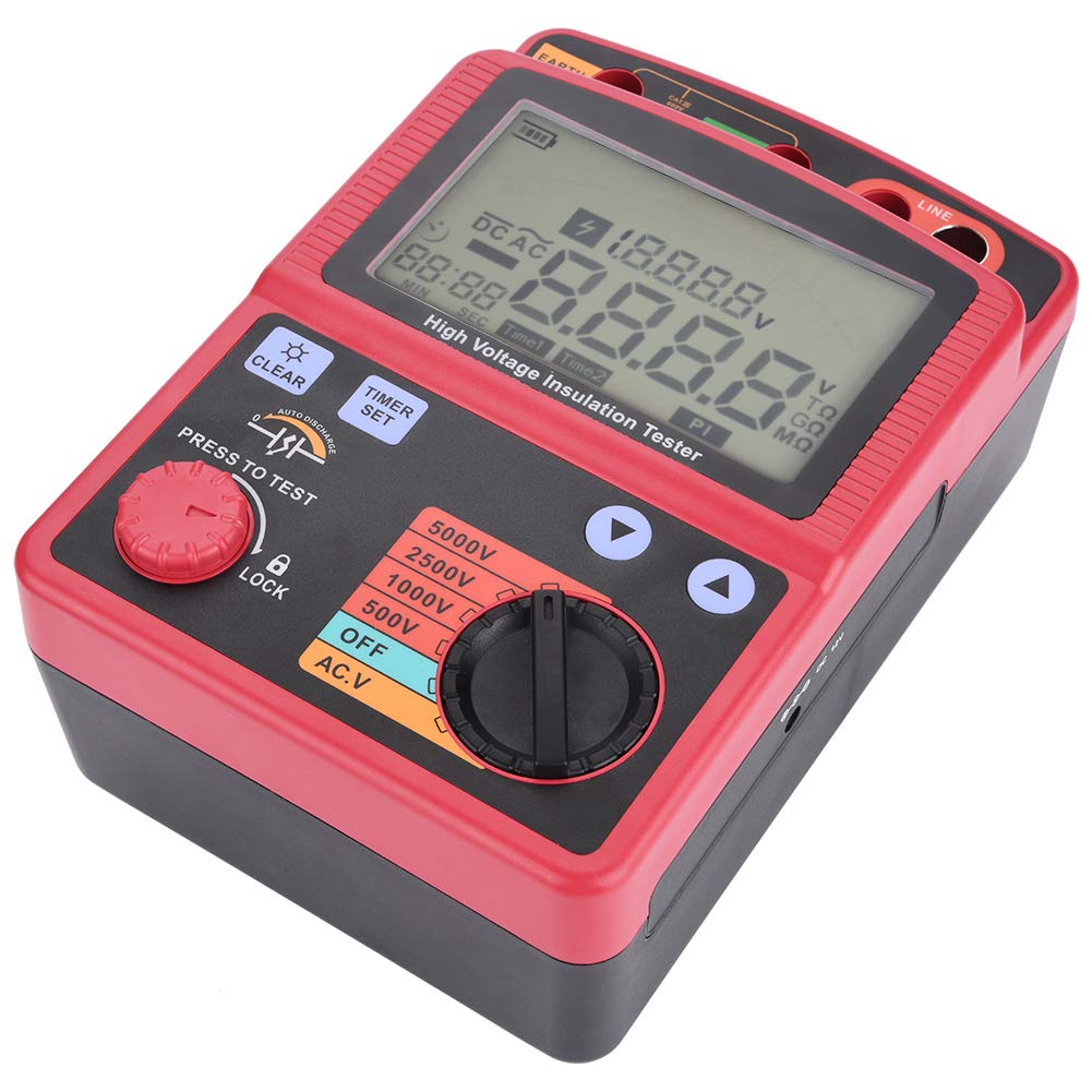 GM3125 Cyfrowy Tester Izolacji 5KV 0,0MΩ-1000GΩ Miernik Izolacji do Testowania Wysokiego Napięcia Profesjonalny Multimetr Testowy do Testowania Izolacji Elektrycznej