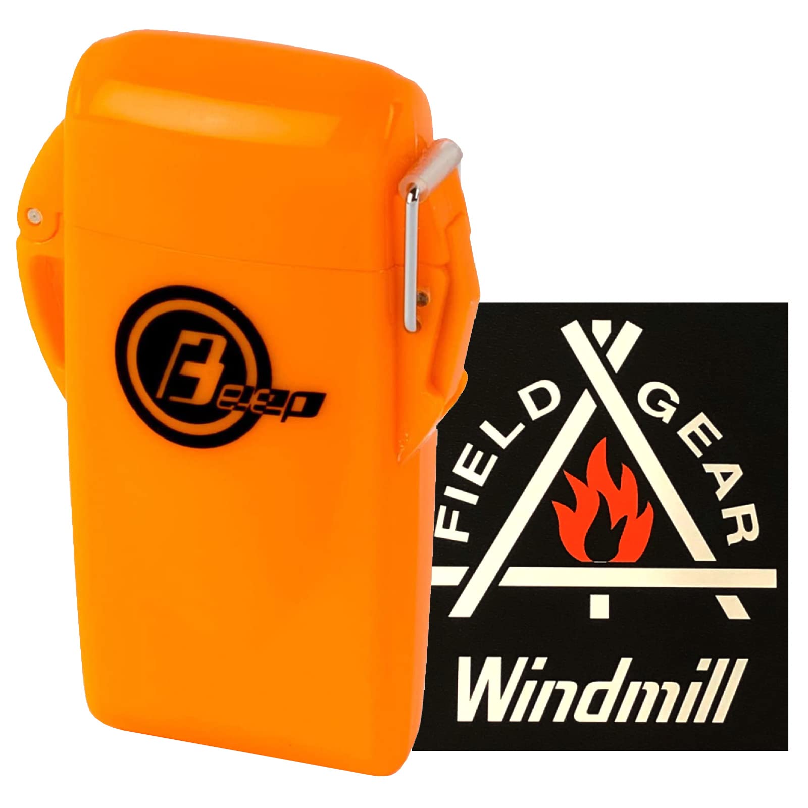 ウインドミル(Windmill) ターボライター オレンジ BEEP9 ロゴステッカー付き 防水 充填式 BE9-1002K