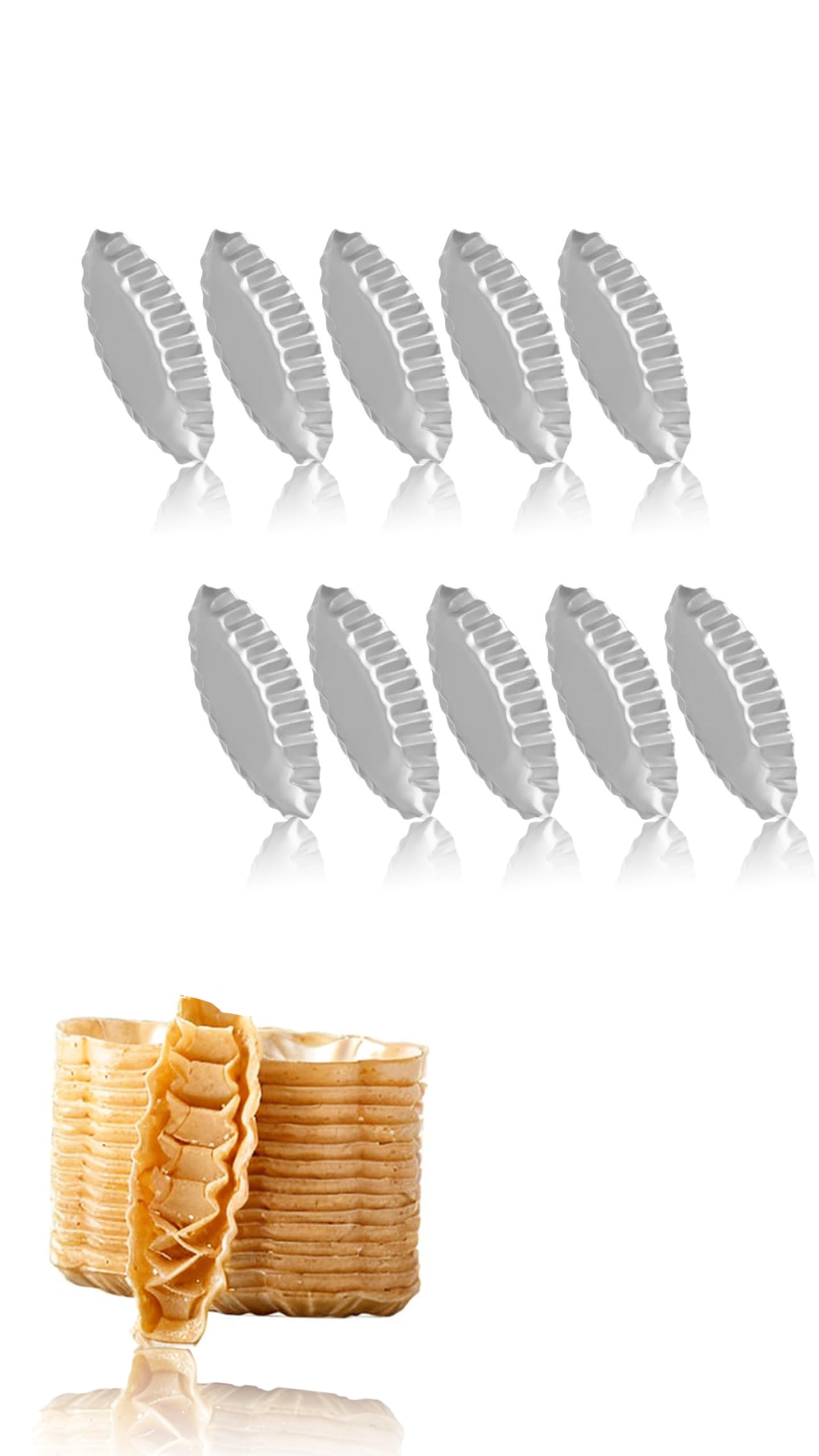 10 Aluminum Egg Tart Moulds - Boat Shape Baking Pans for Puddings, Cakes, and Pastries. Reusable DIY Cake Decor Tools for Perfect Treats!