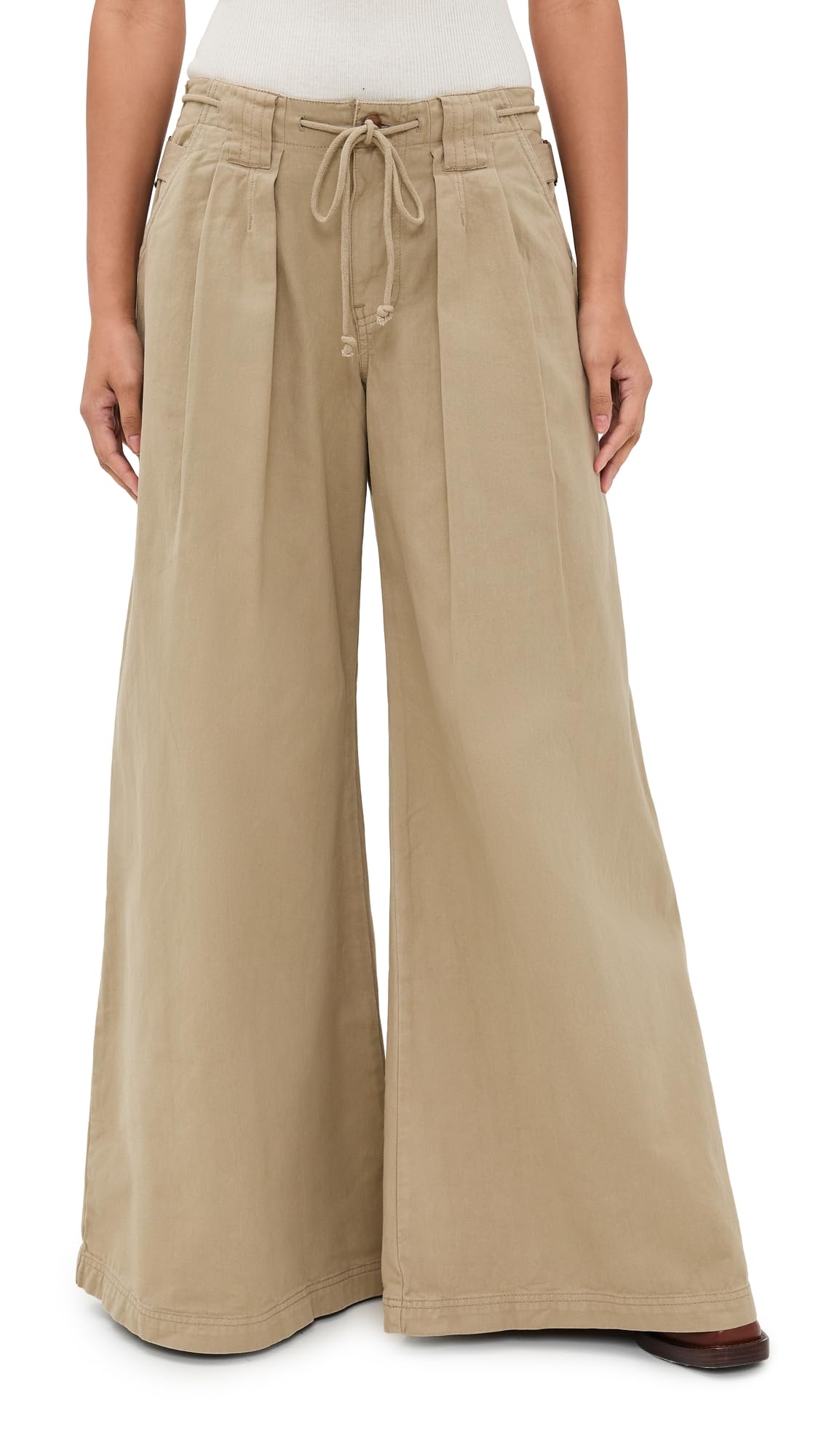 Free People Womens Julien Wide Leg Chinos