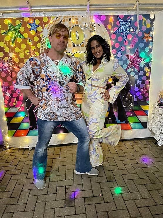 Men's Vintage Bell Bottom Jeans 60s 70s Outfits for Men,Mens Bell Bottoms Disco Pants Flared Jeans - Image 4