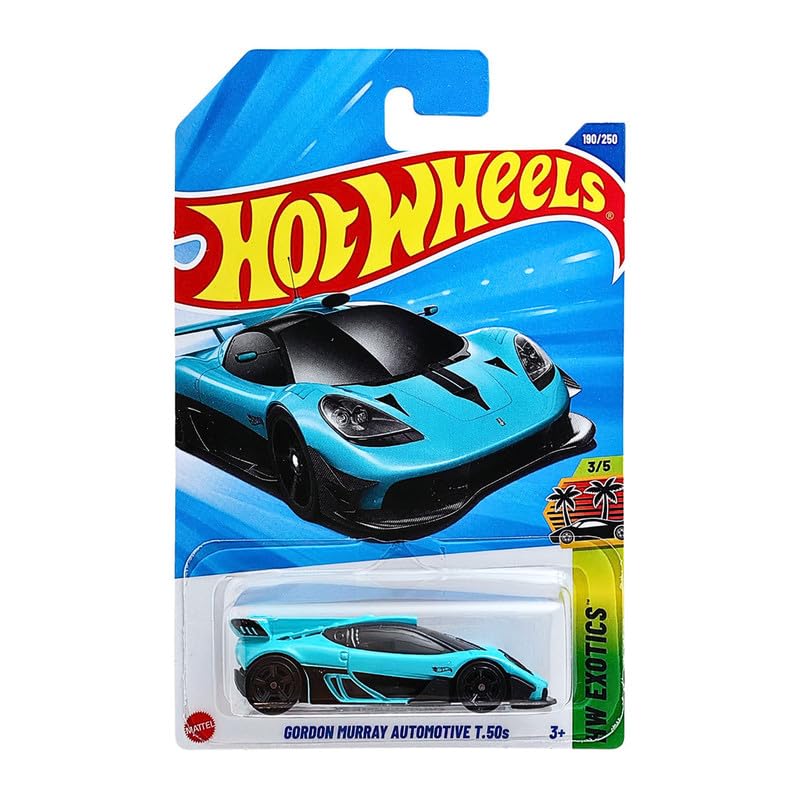 Image of Hot Wheels Gordon Murray Automotive T.50s HW Exotics Ages 3 and Up 190 /250 (Blue)