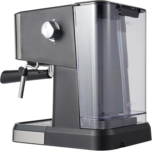 Miniatura 7 de Máquina de café semiautomática, máquina de café expreso de 15-20 bar, boquilla de vapor ajustable, función de calentamiento de tazas, cafetera
