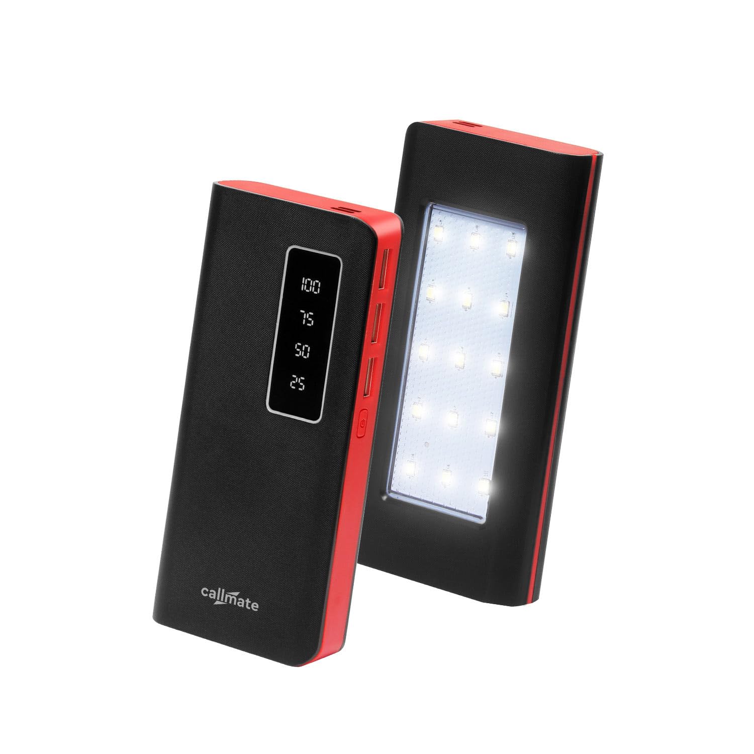 Callmate 10000mAh Power Bank with LED Lamp, 12W Fast Charging & Digital Display with 3 USB Output Ports & 2 Input for iPhone, Smartphones & Other Devices (12 W, Fast Charging) (Red, Lithium Ion)-image-41