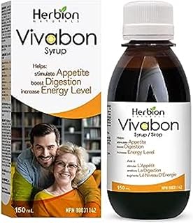 Herbion Naturals Vivabon Digestive & Nutritive Tonic helps Stimulate Appetite, Boost Digestion, Relieve Debility, Increase Energy Level, Enhances Memory, for Adults, Lychee Flavour, syrup 150 mL