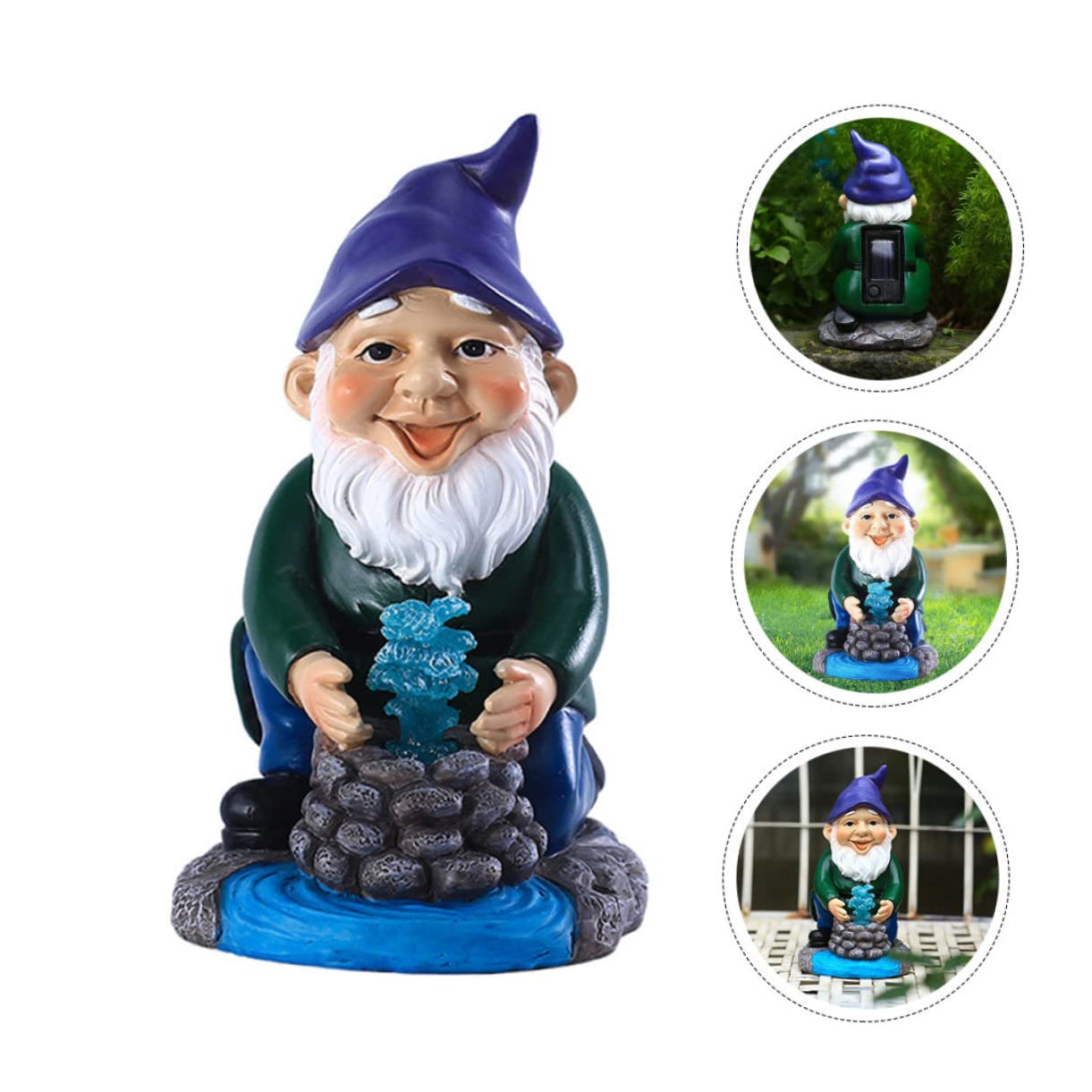 Toddmomy 2 Stück Solar Deko Wetterfeste Figuren für Außen und Innendekoration Lustige Gartendeko Resin als für Gartenliebhaber