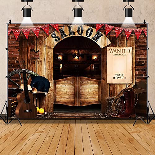 Fondo fotográfico vintage West Saloon 8x6ft miniatura 1