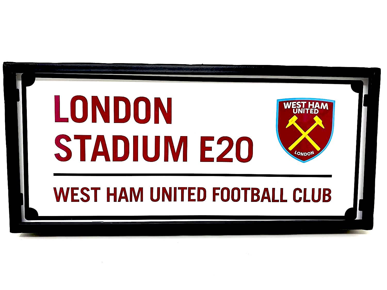 West Ham United Claret And Blue Light Up Street Sign