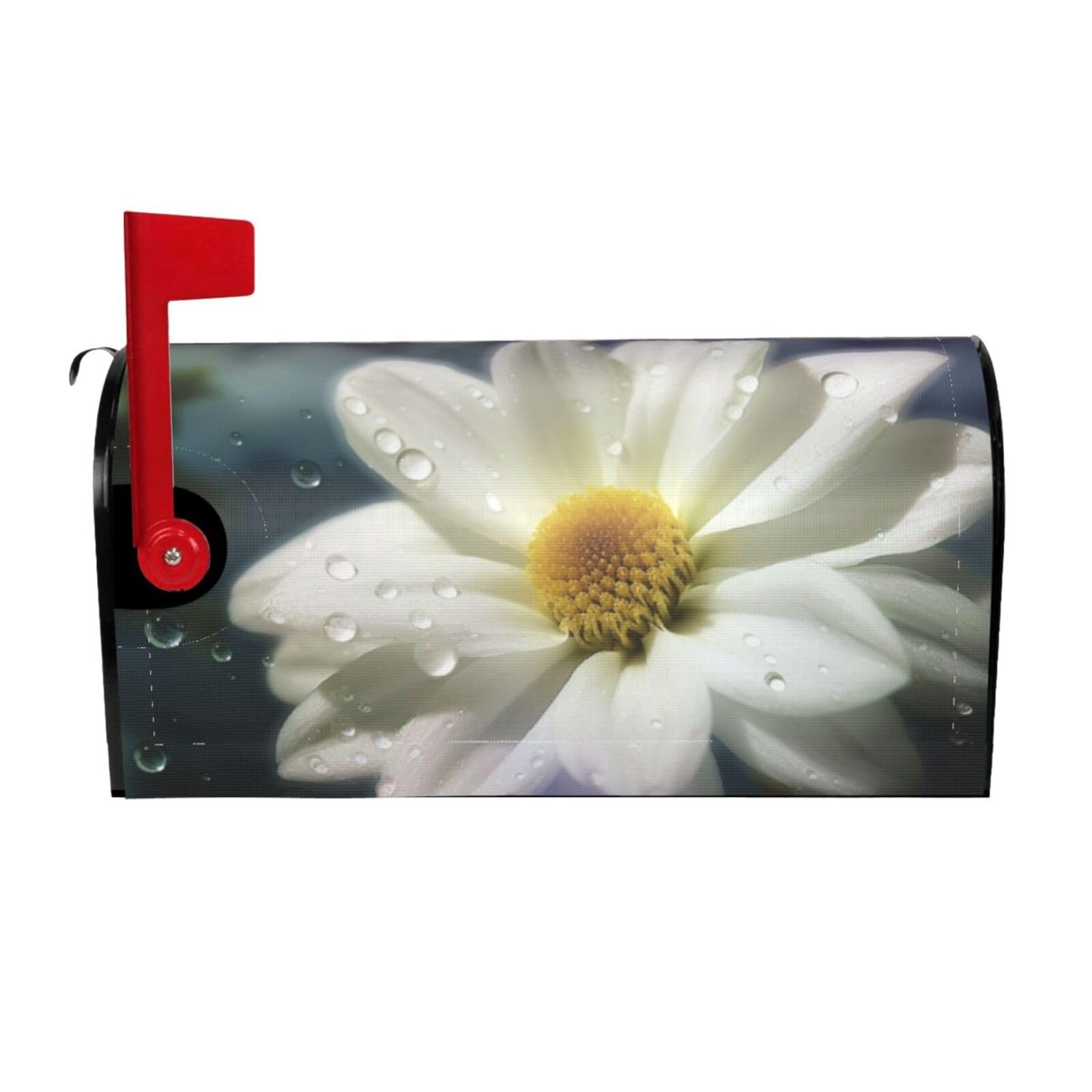Housse de boîte aux lettres extérieure fleur blanche pour décor de jardin