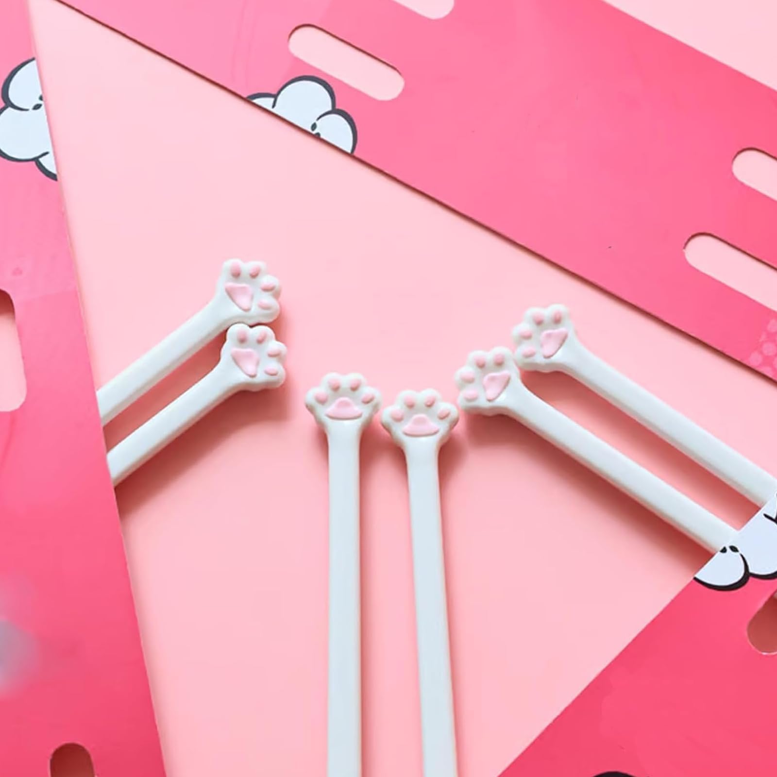 2x Katzenpfoten Essstäbchen - Wiederverwendbare Sushi Stäbchen Mit Pfoten